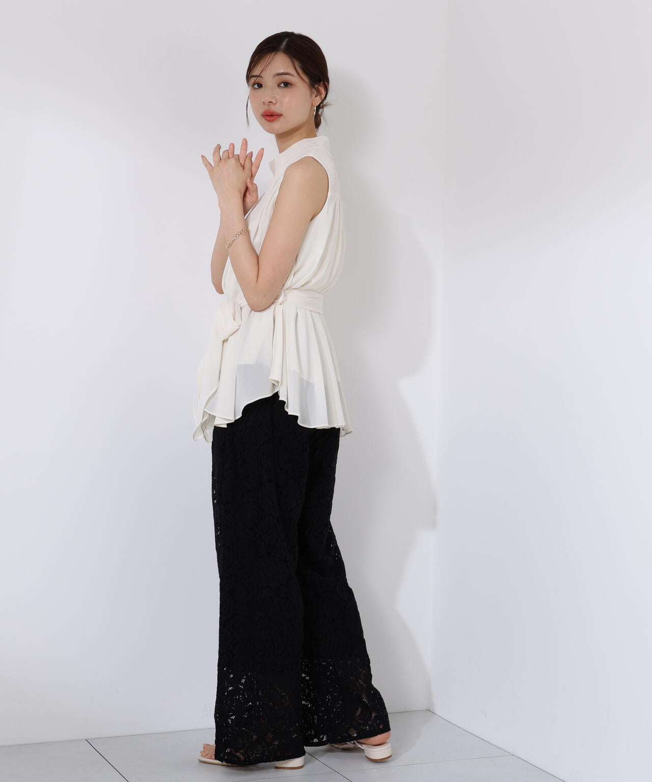 《EDIT COLOGNE》レースワイドパンツ