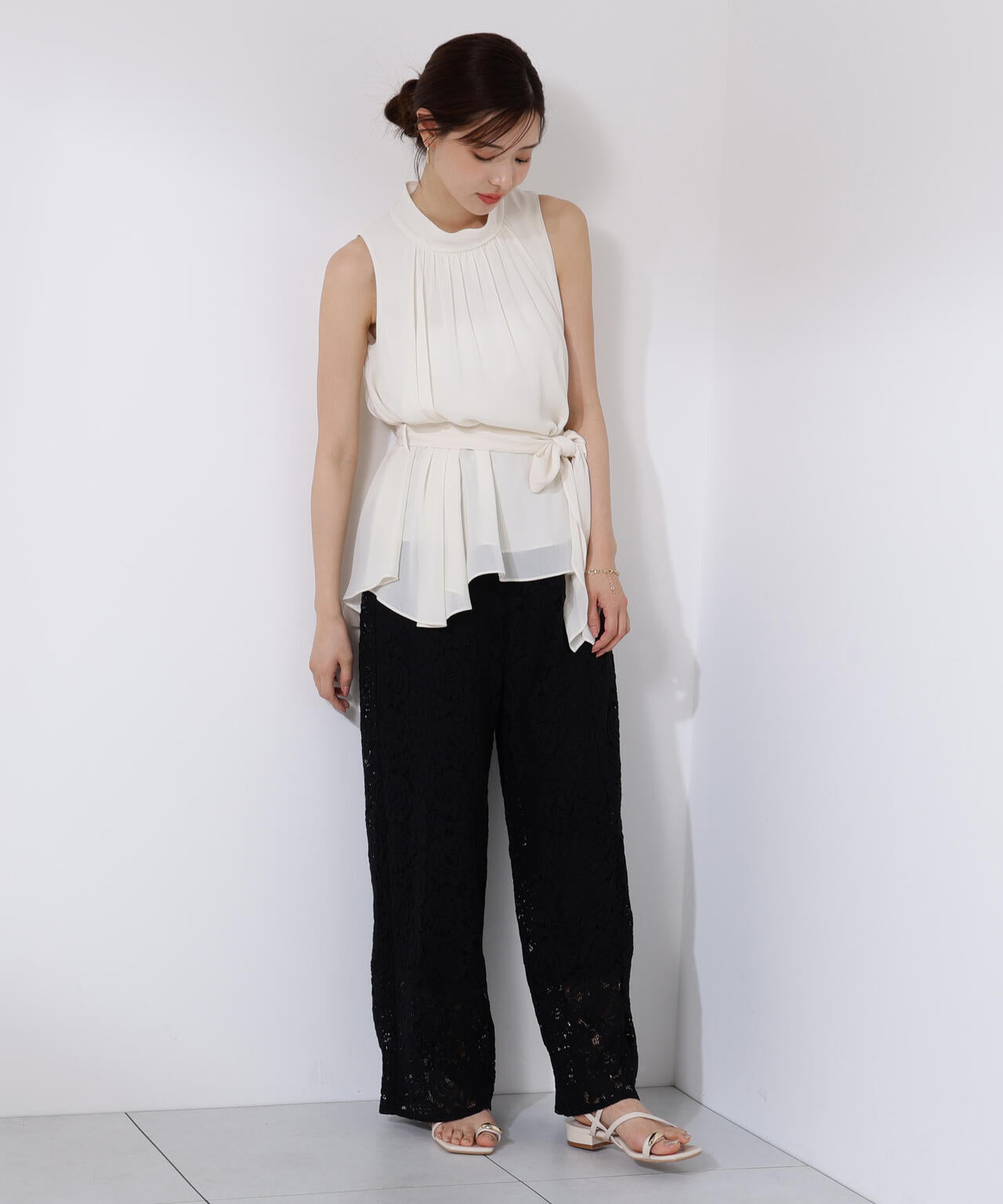 《EDIT COLOGNE》レースワイドパンツ