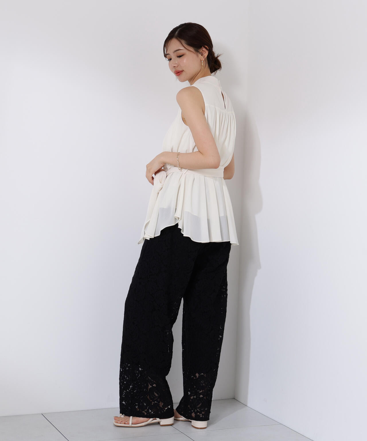 《EDIT COLOGNE》レースワイドパンツ