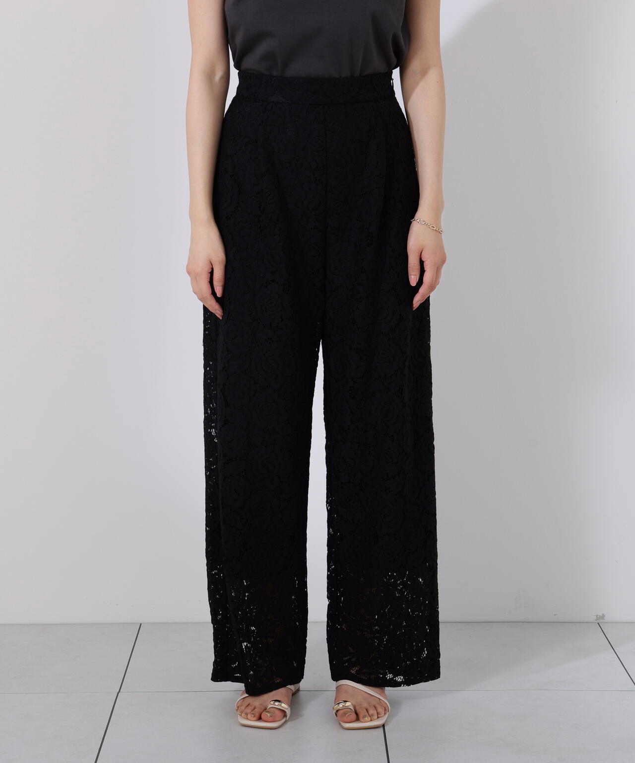 《EDIT COLOGNE》レースワイドパンツ