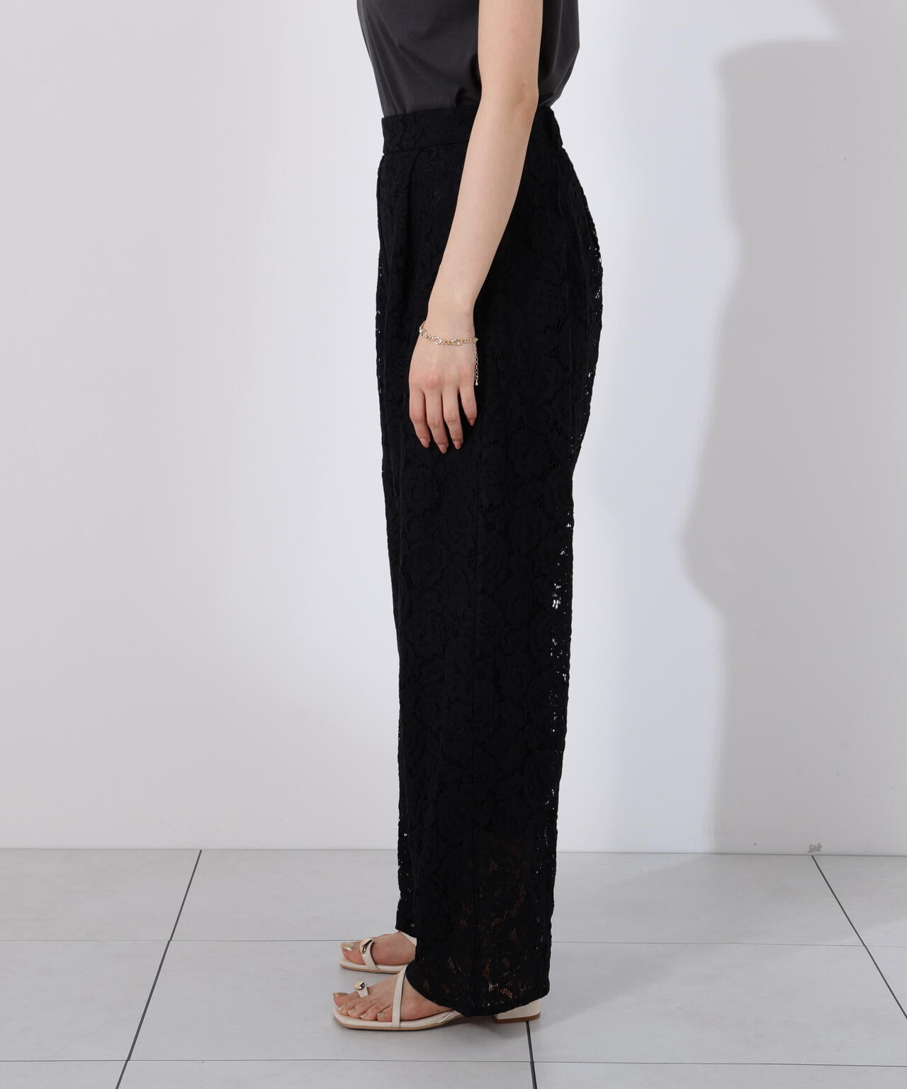 《EDIT COLOGNE》レースワイドパンツ