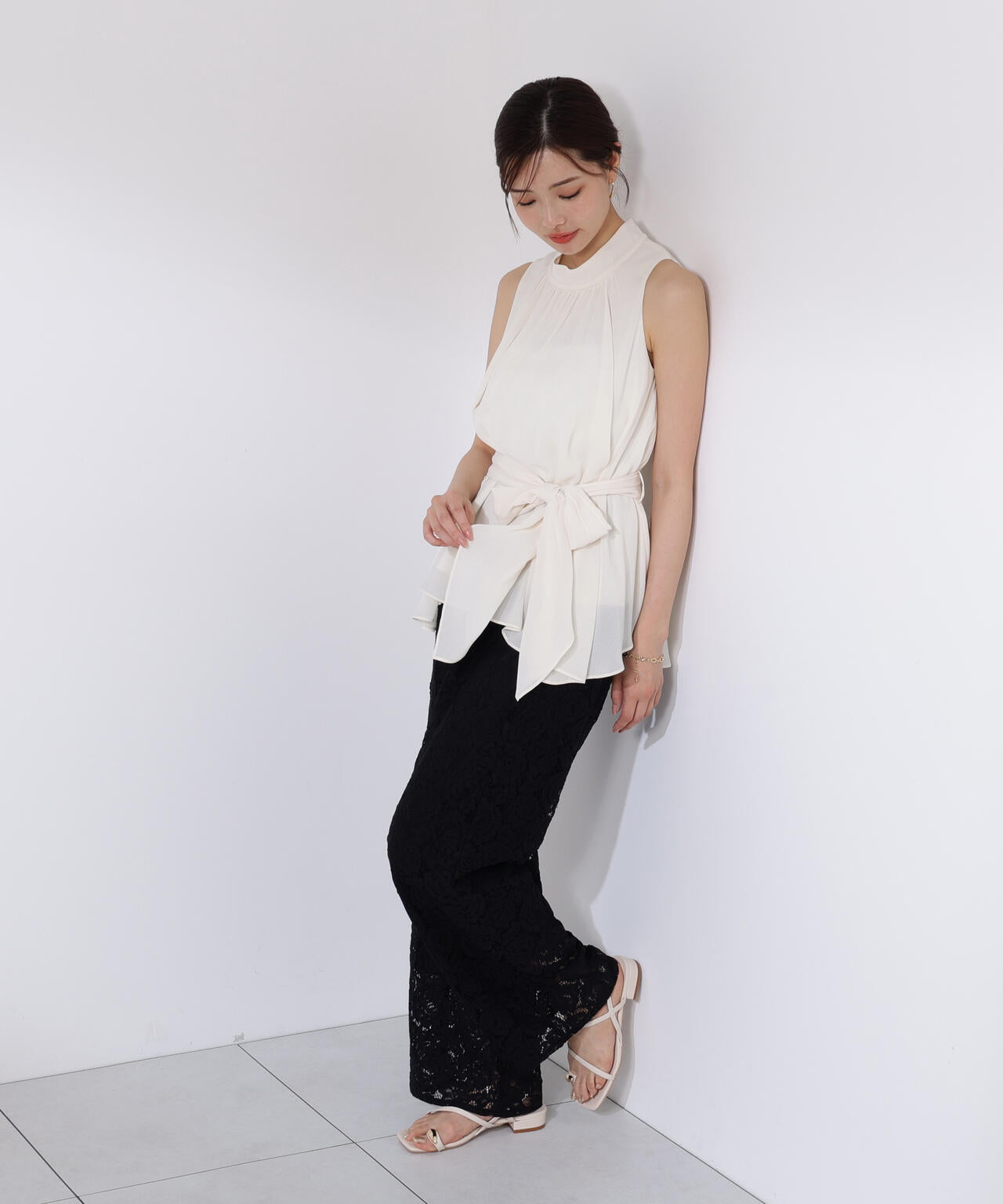 《EDIT COLOGNE》レースワイドパンツ