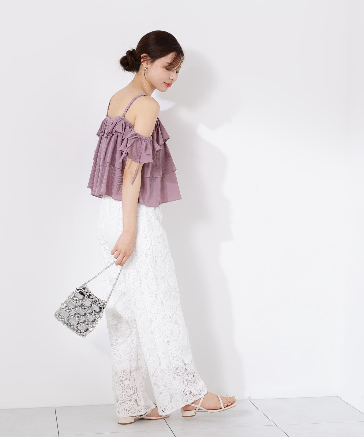 《EDIT COLOGNE》レースワイドパンツ