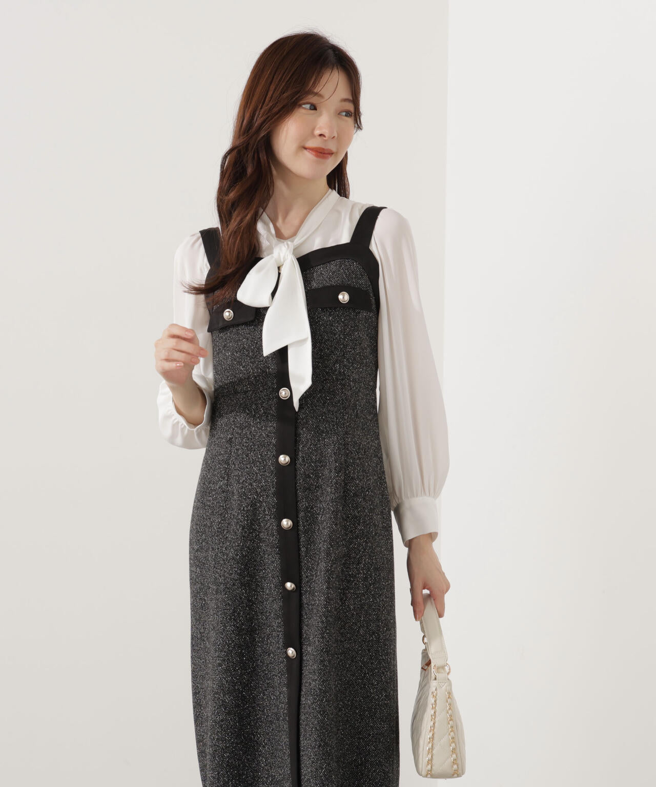 ツイードロングジャンスカ