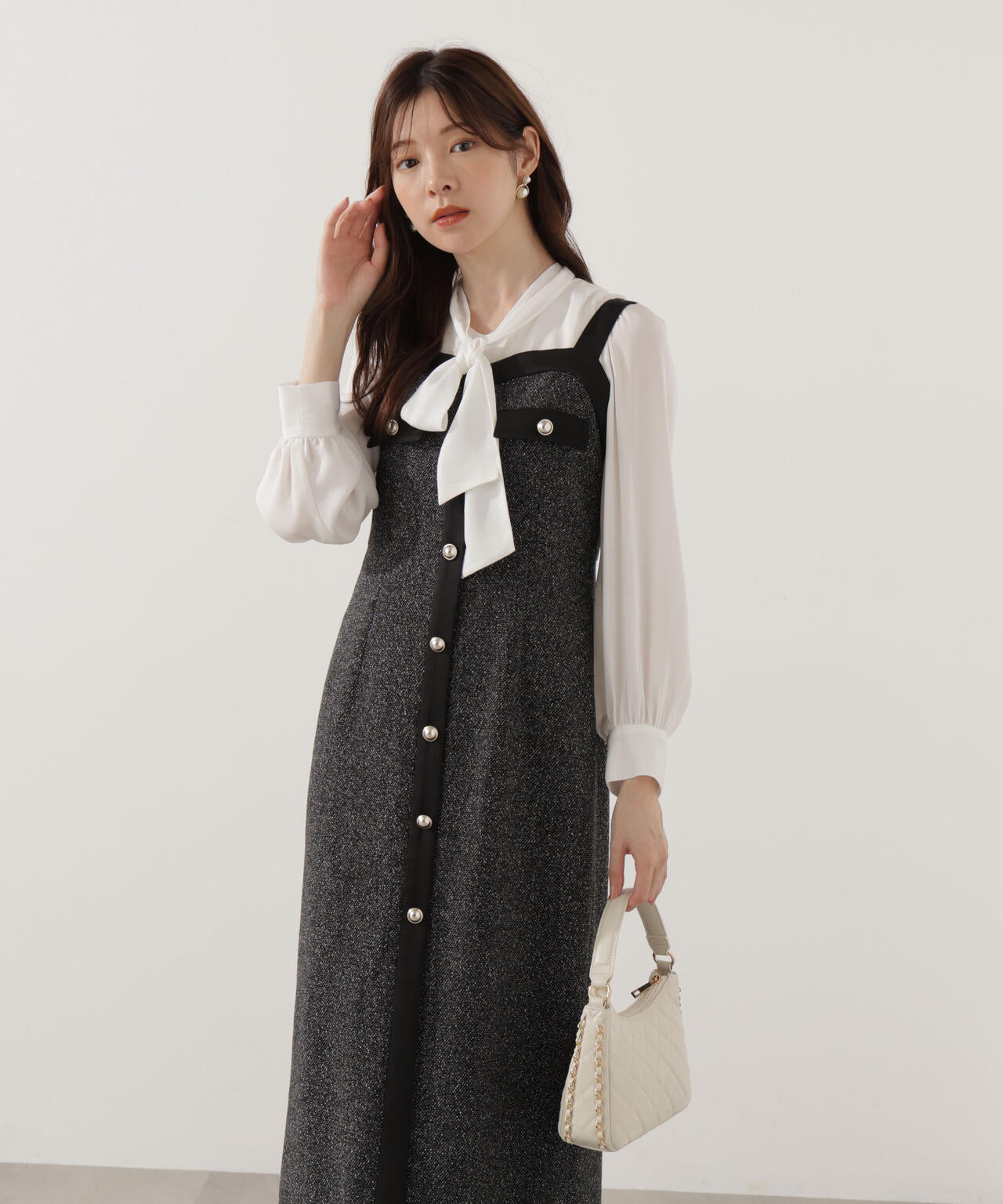 ツイードロングジャンスカ