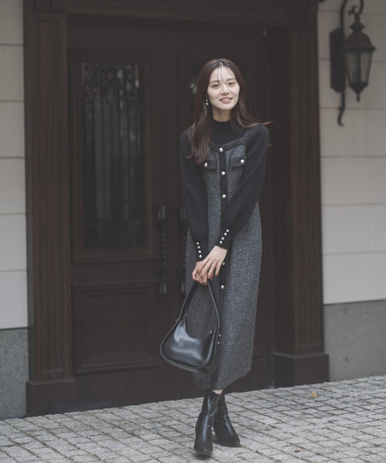 ツイードロングジャンスカ