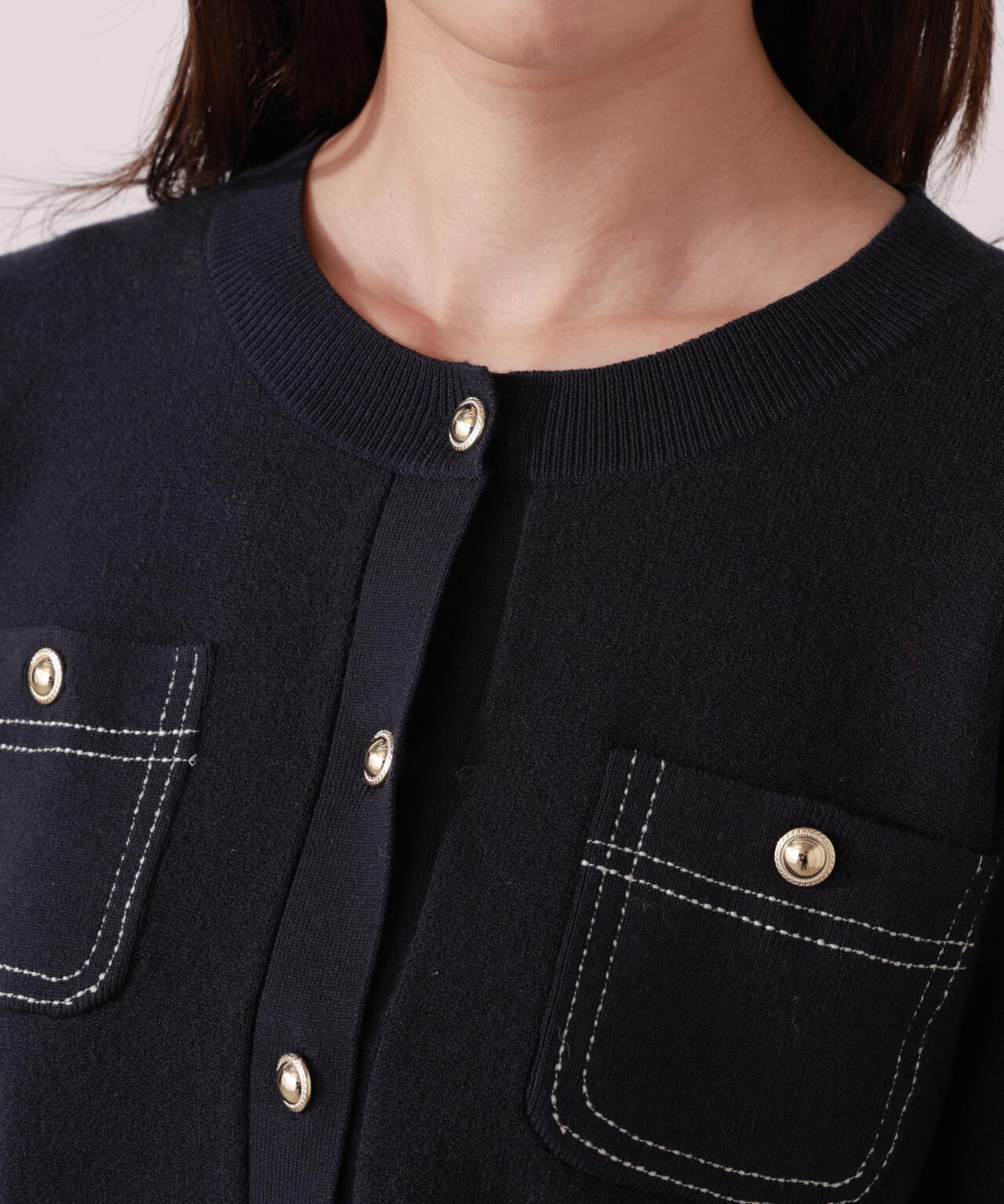 【一部再入荷】 青島心さん着用 ステッチニットSETUP