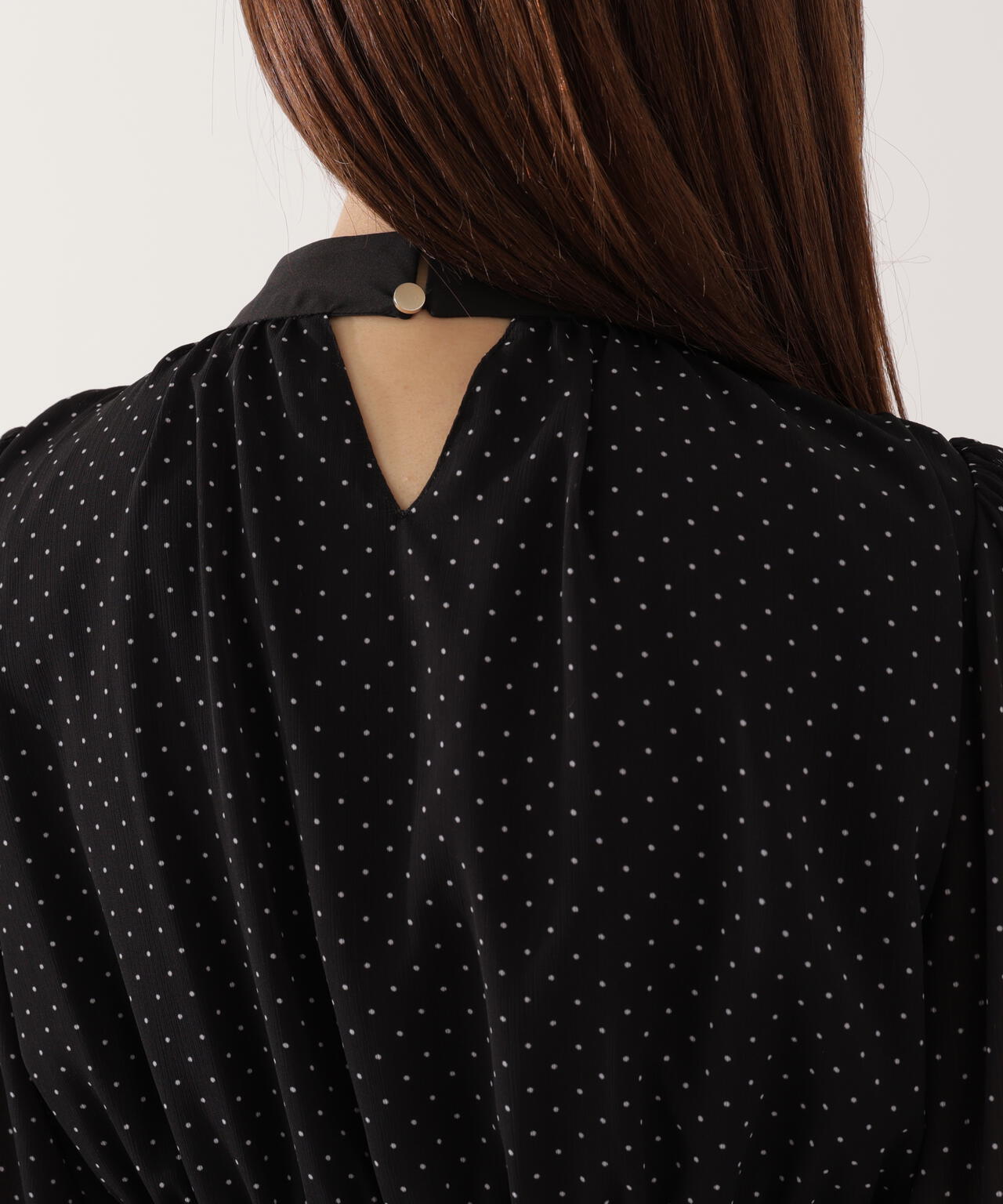 【青島心さん着用】タイ付きウエストシャーリングワンピース