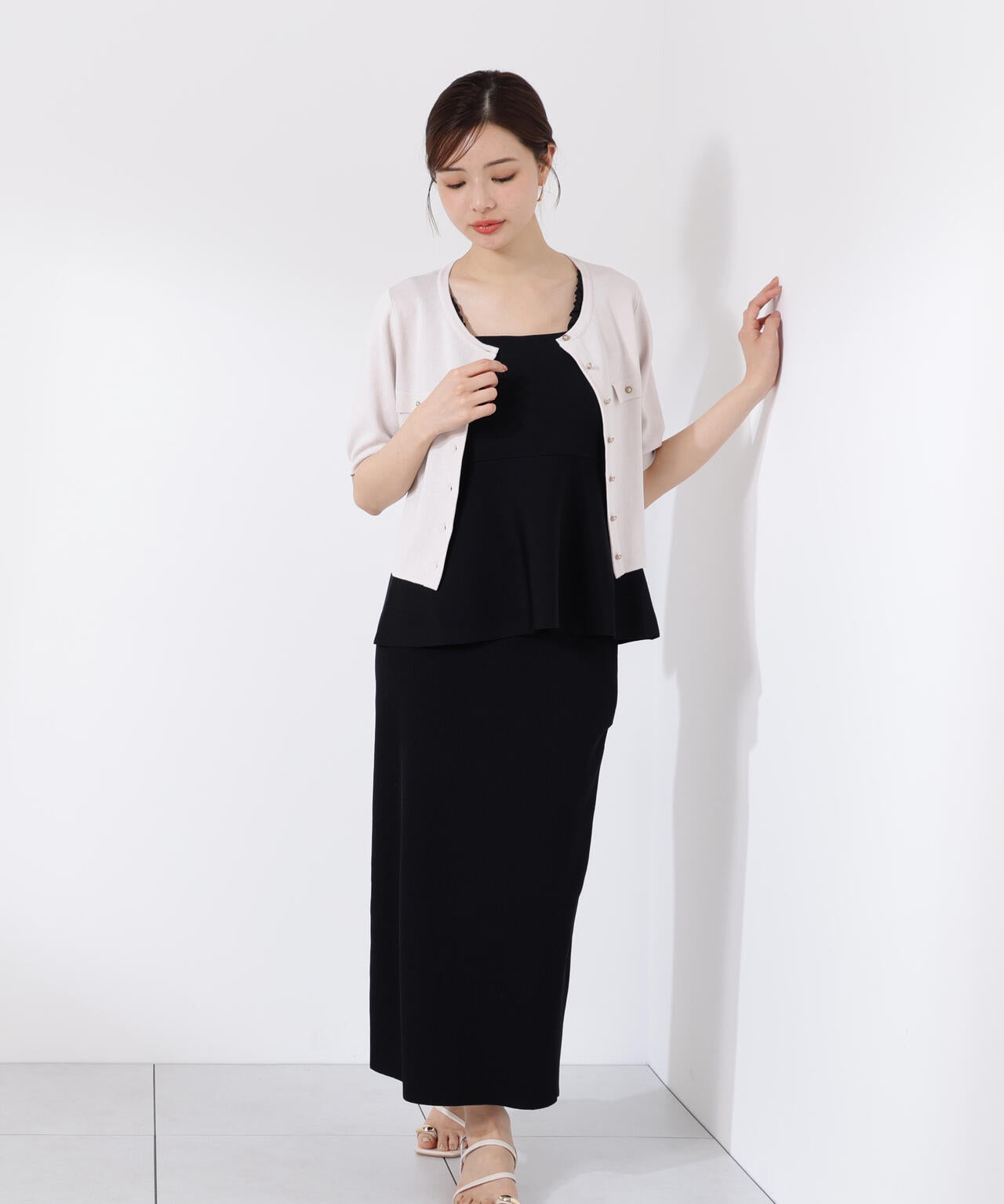 ペプラムキャミセットアップ