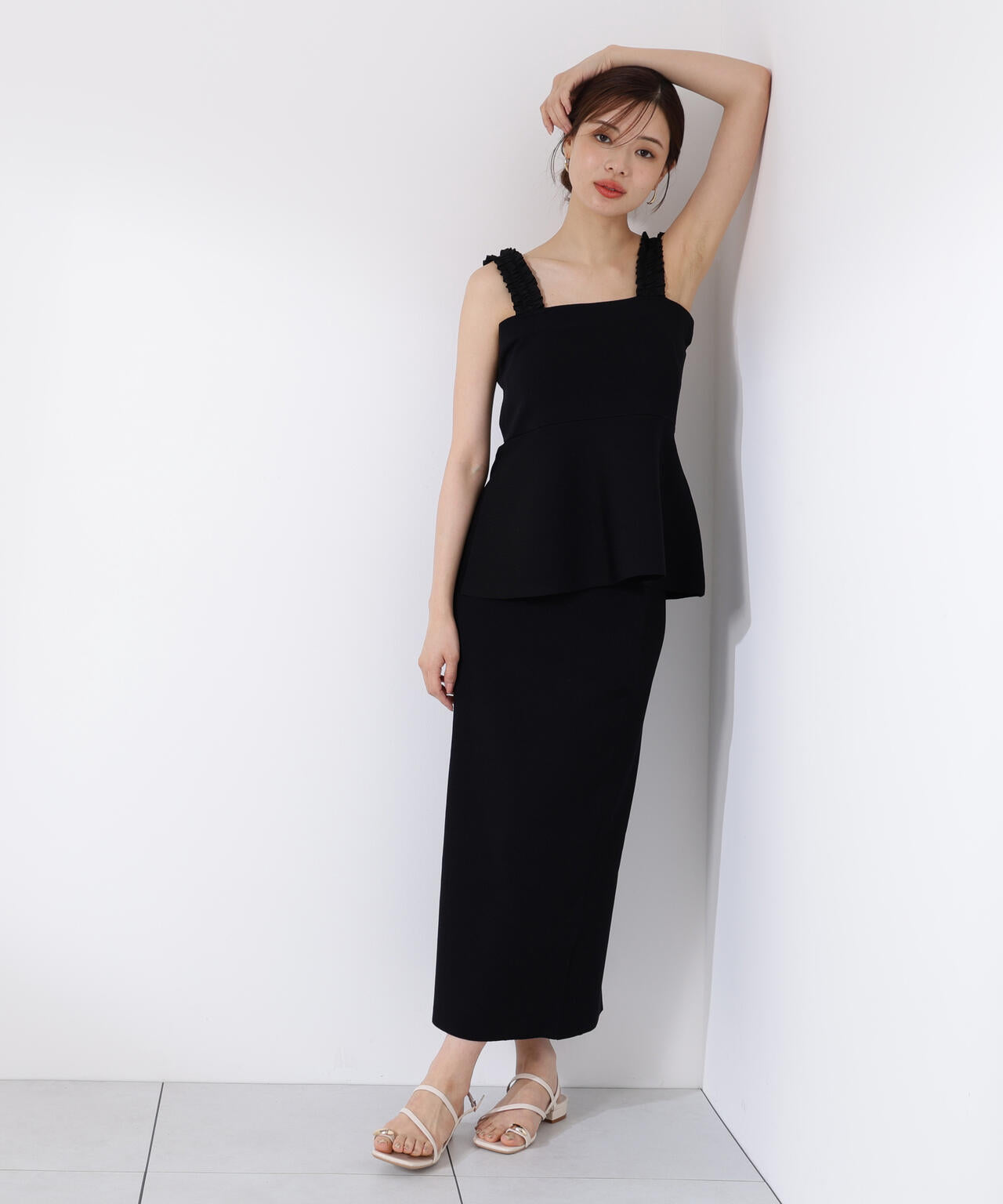 ペプラムキャミセットアップ