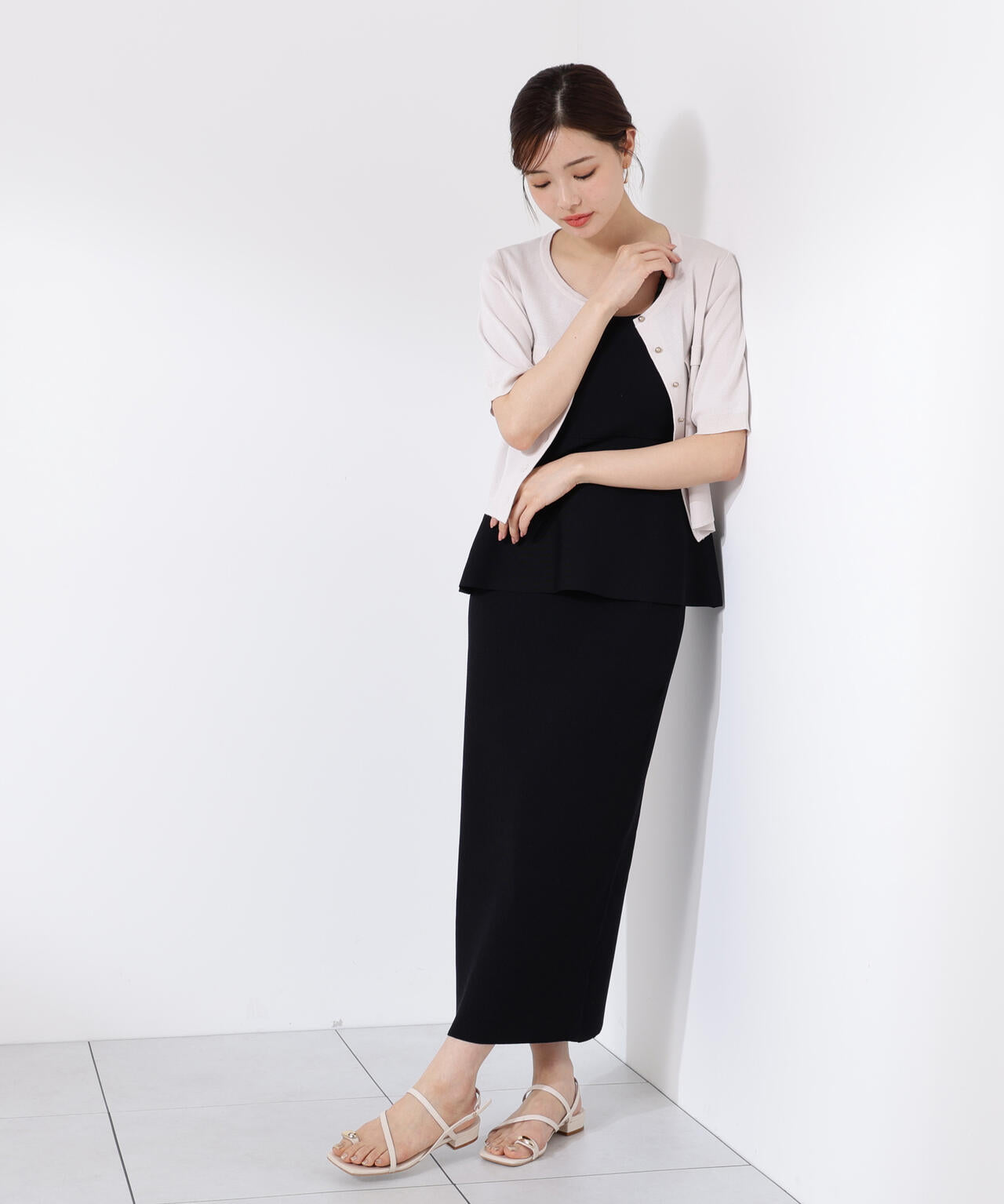 ペプラムキャミセットアップ