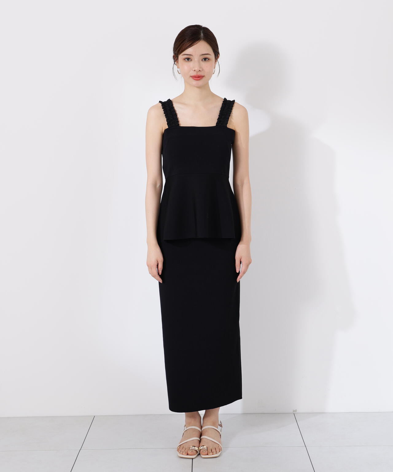 ペプラムキャミセットアップ