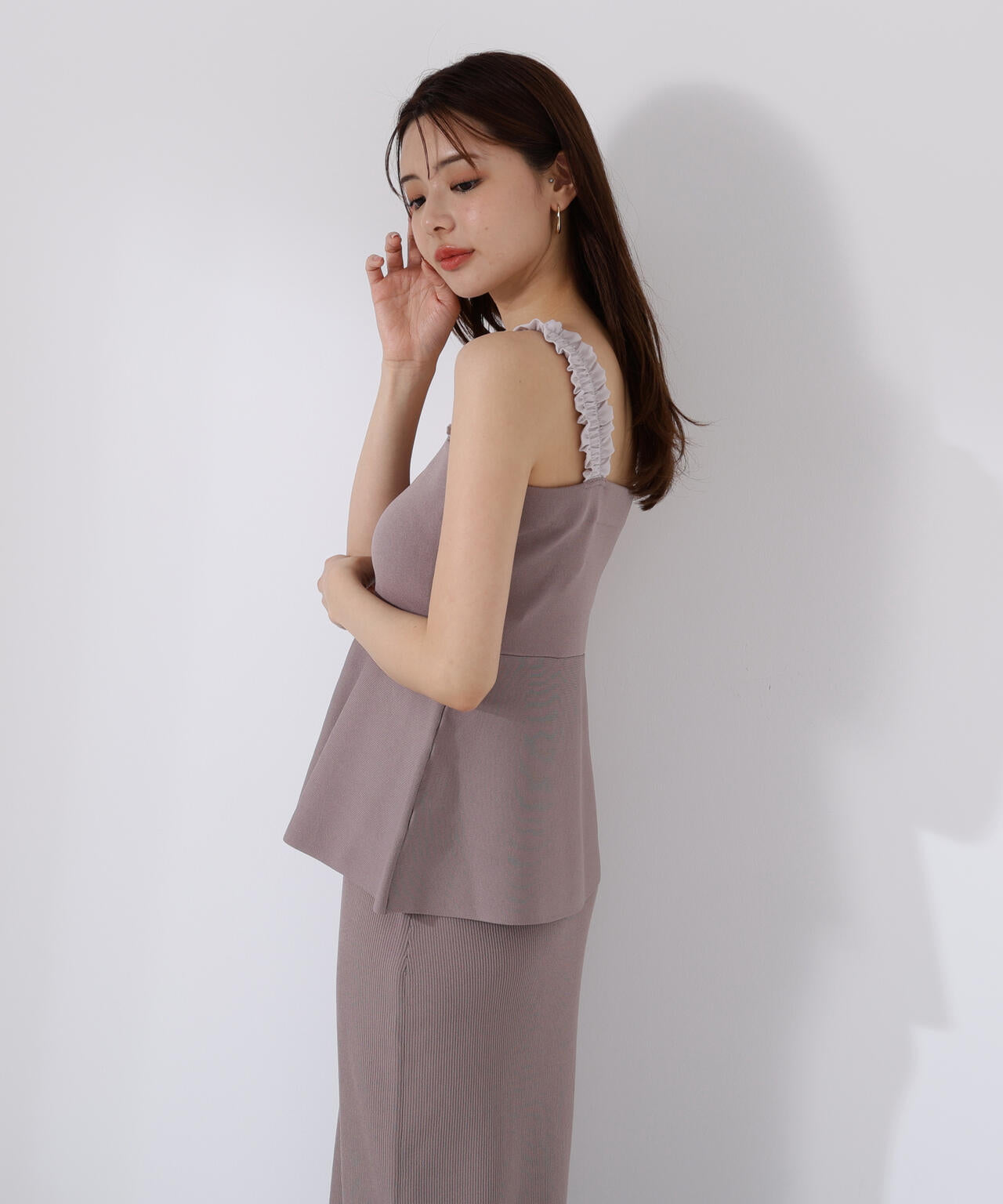 ペプラムキャミセットアップ