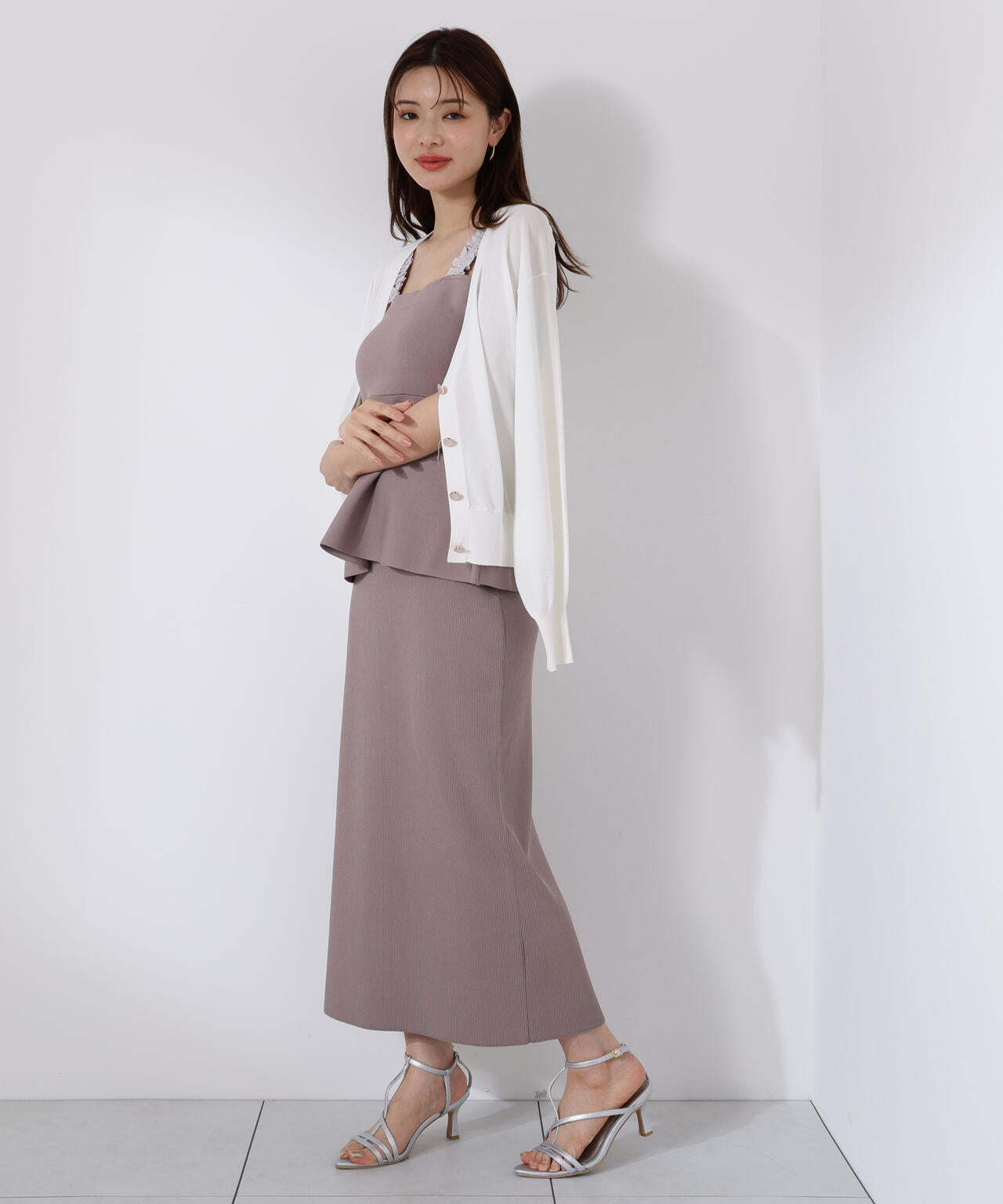 ペプラムキャミセットアップ