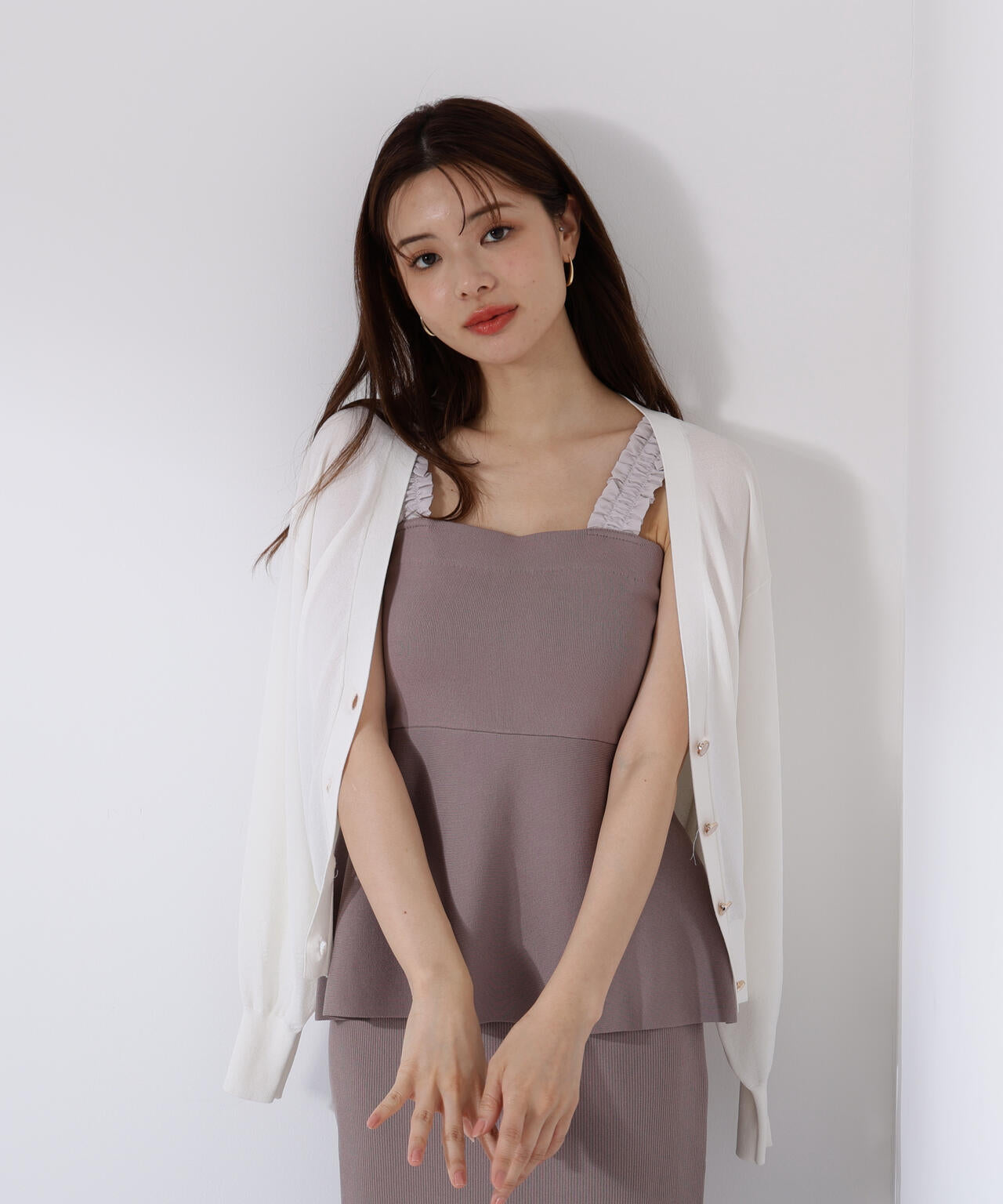 ペプラムキャミセットアップ