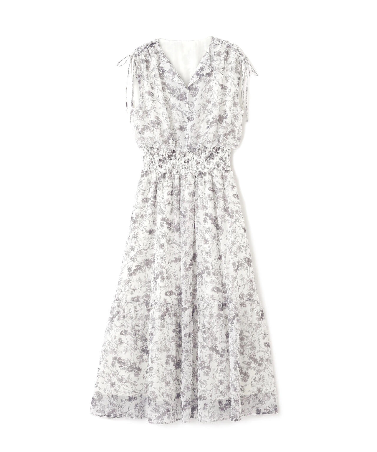 花柄楊柳ワンピース