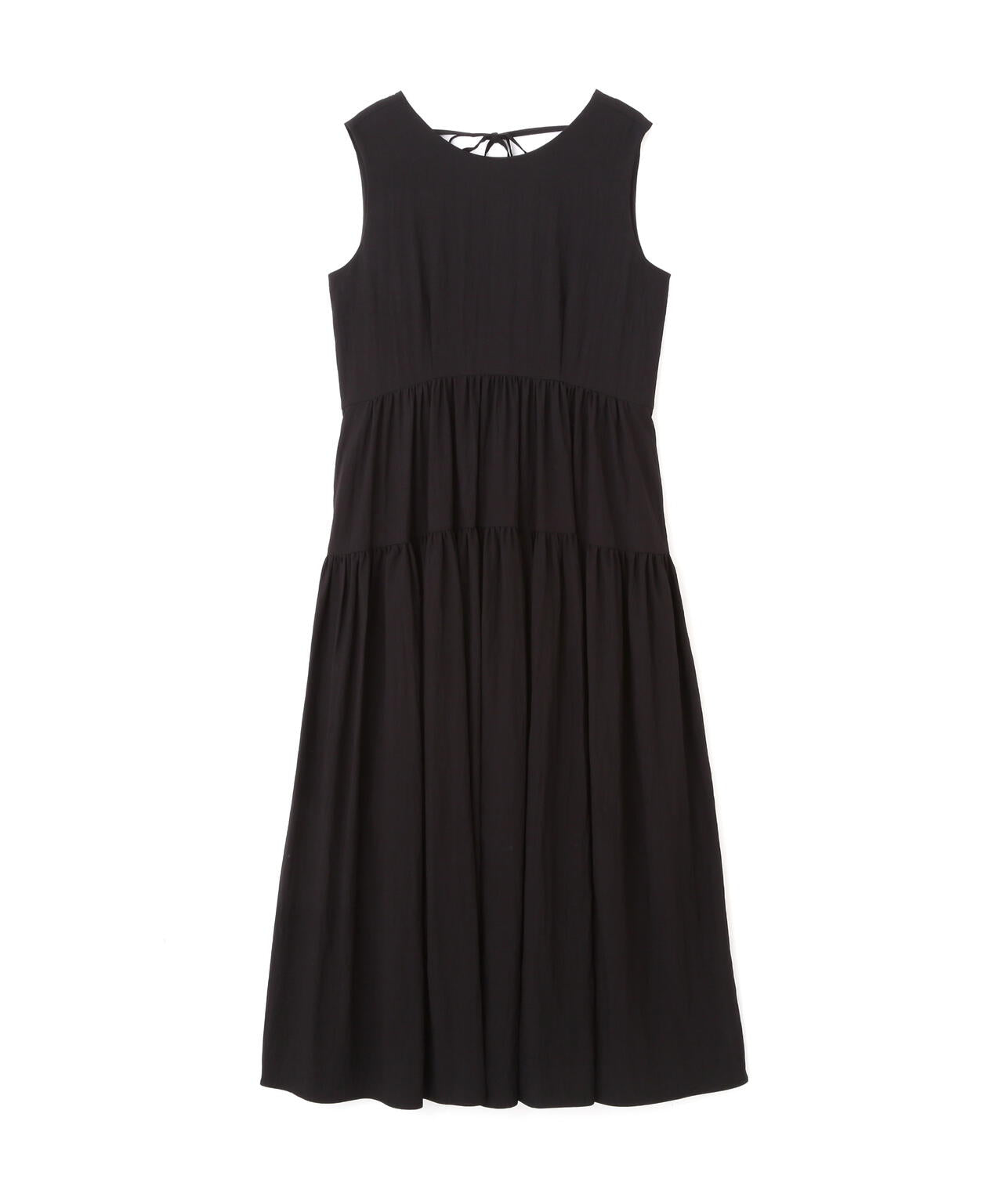 バックリボンティアードワンピース