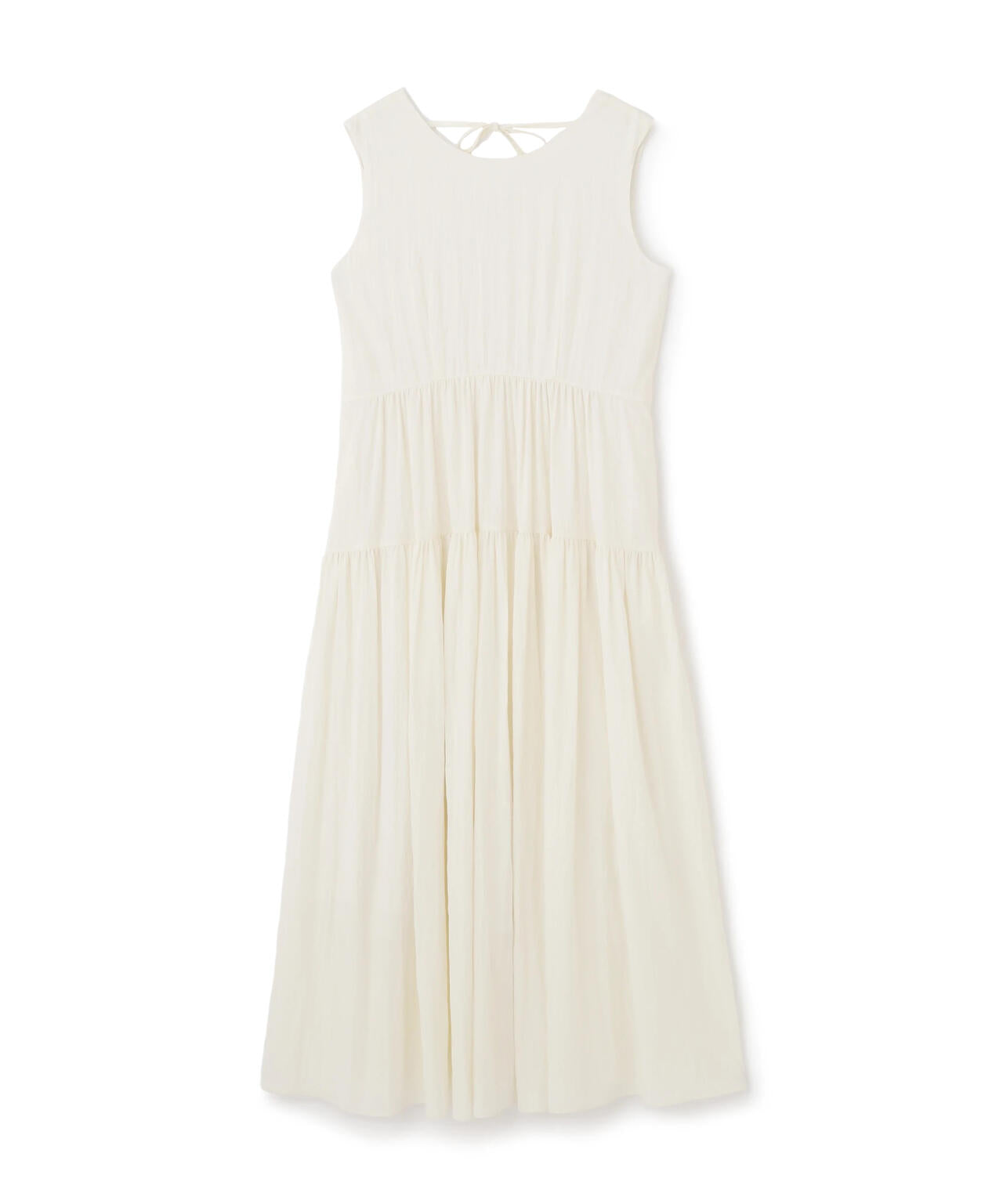 バックリボンティアードワンピース