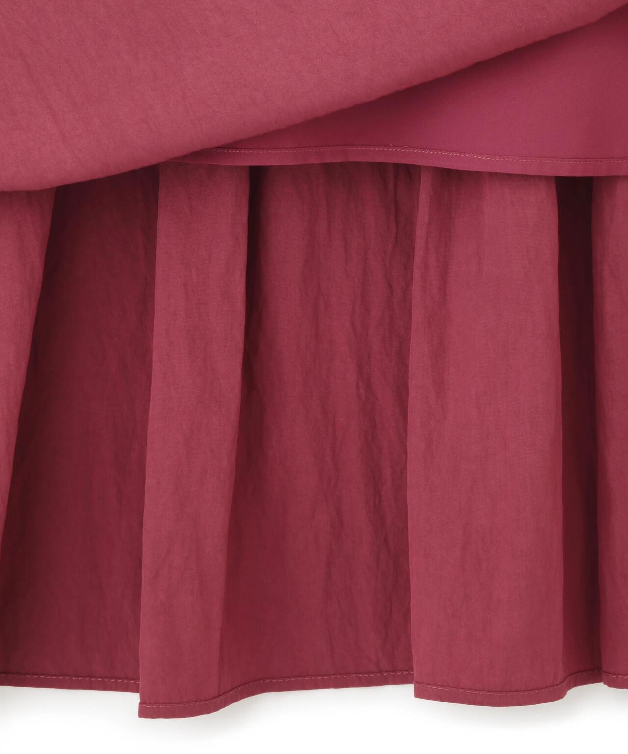 バックリボンティアードワンピース