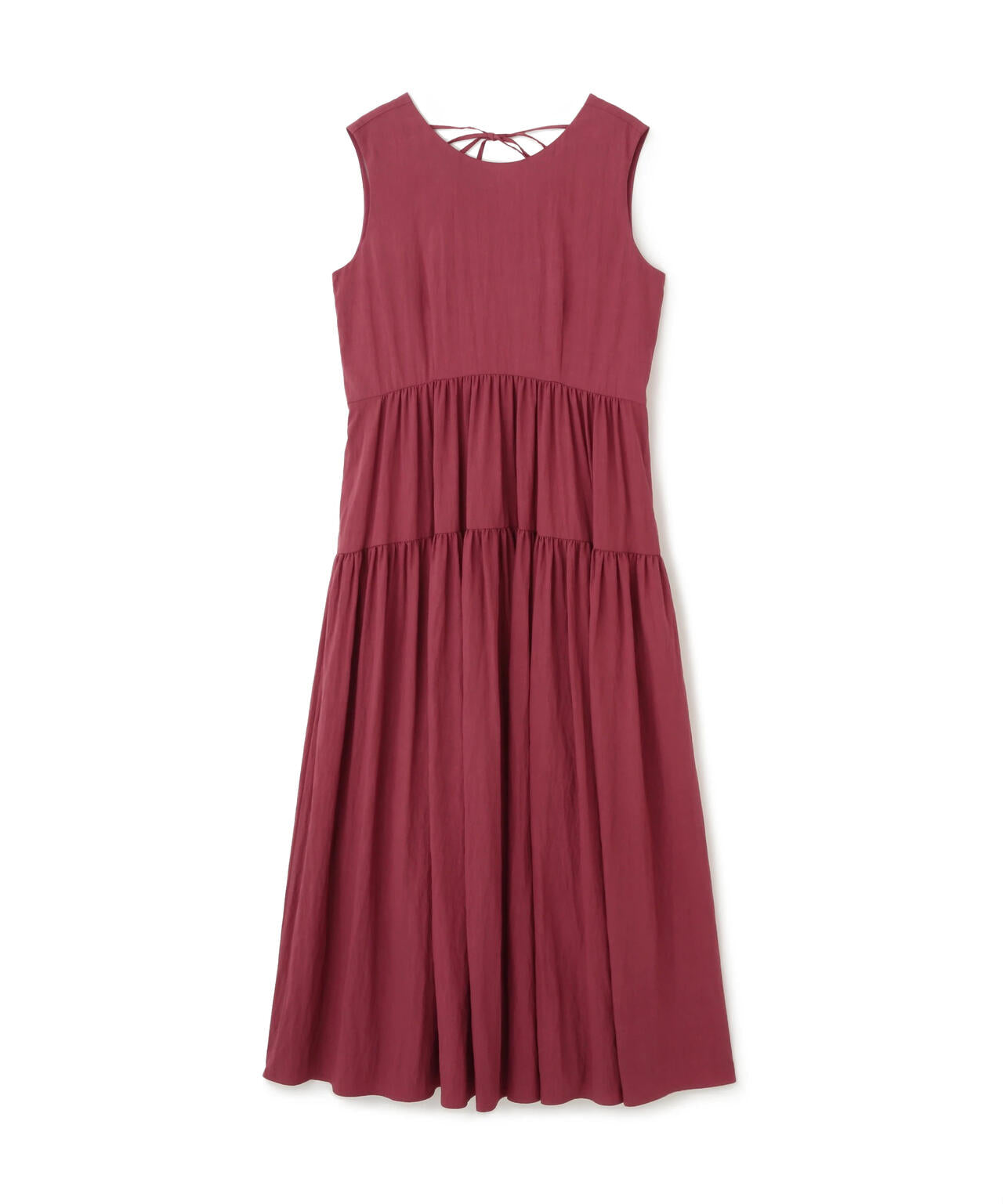 バックリボンティアードワンピース