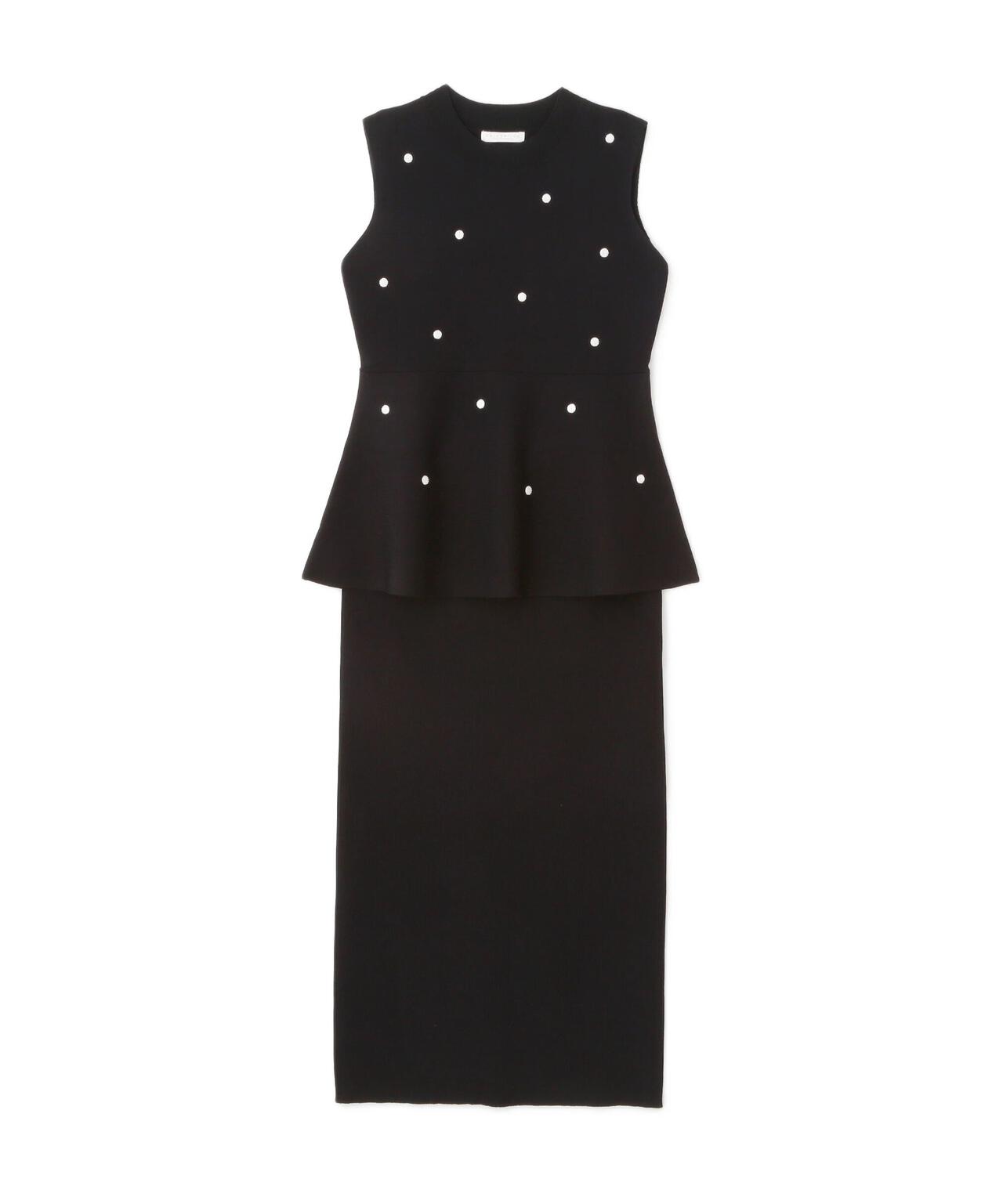 ドット刺繍ニットセットアップ