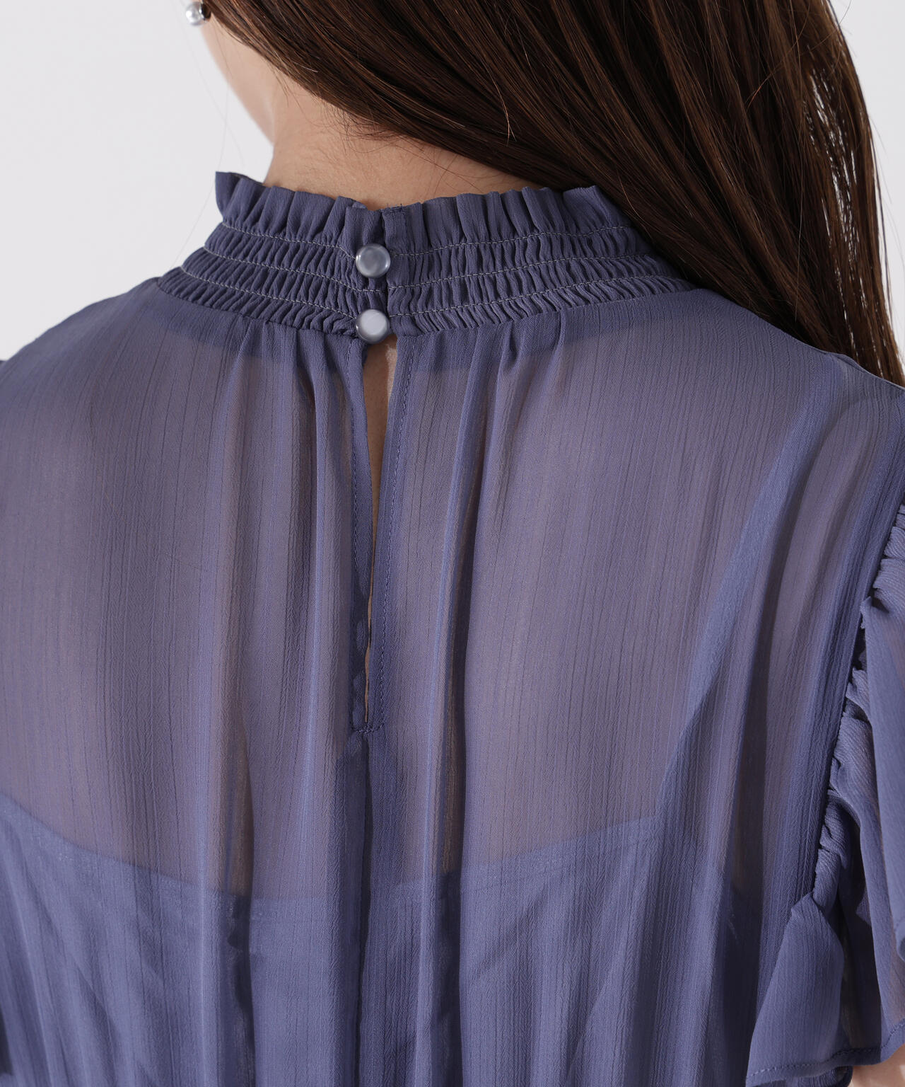 シフォン楊柳プリーツワンピース