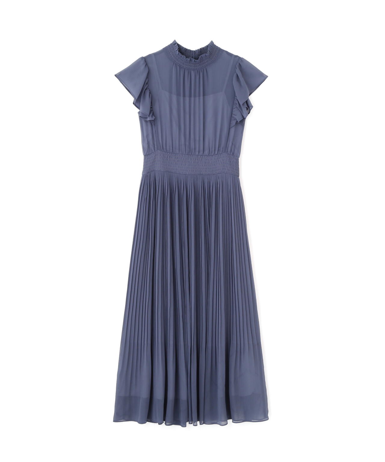 シフォン楊柳プリーツワンピース