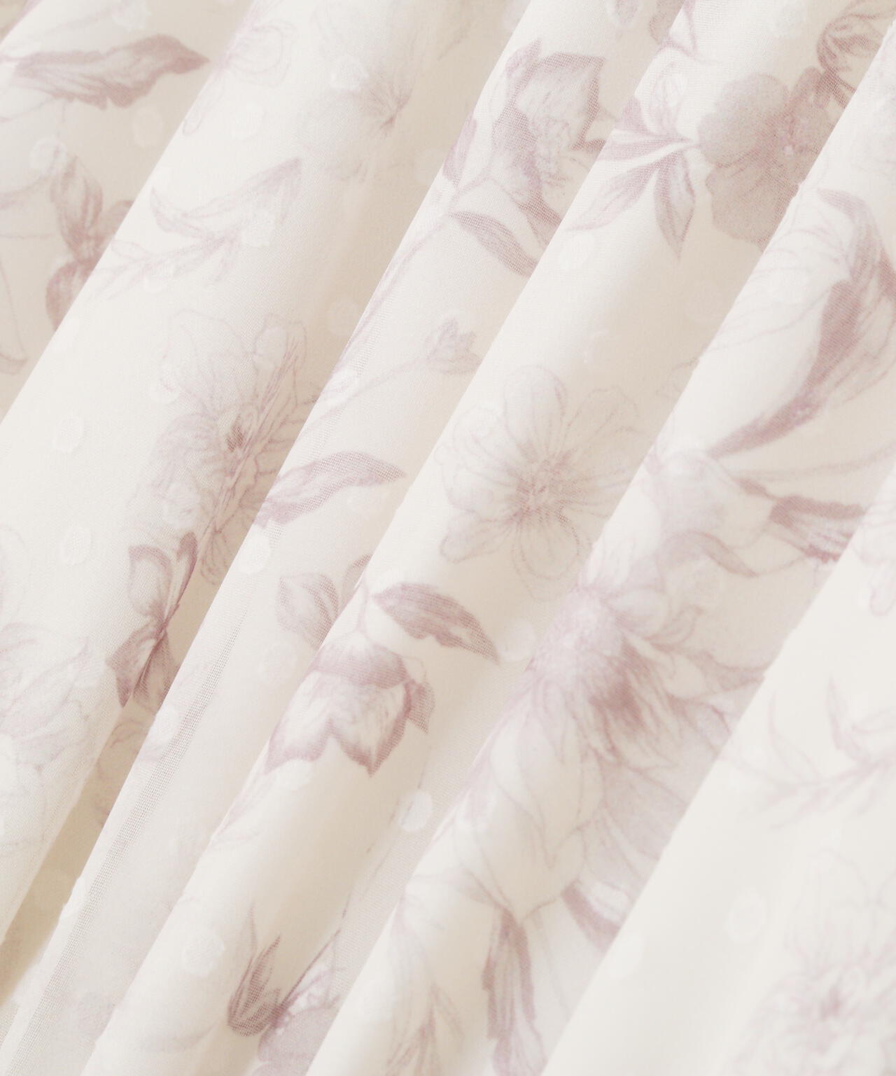 オープンショルダー花柄ワンピース