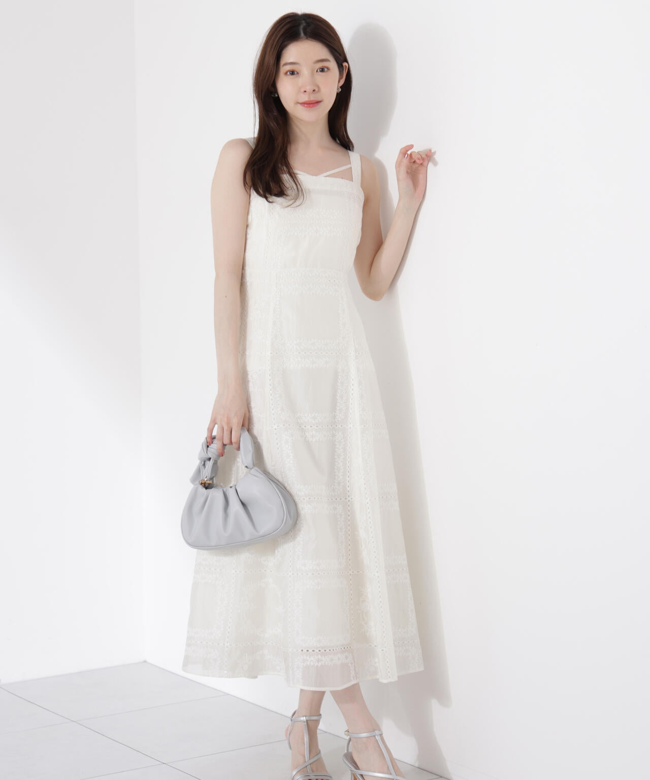 シアーパネルレースワンピース