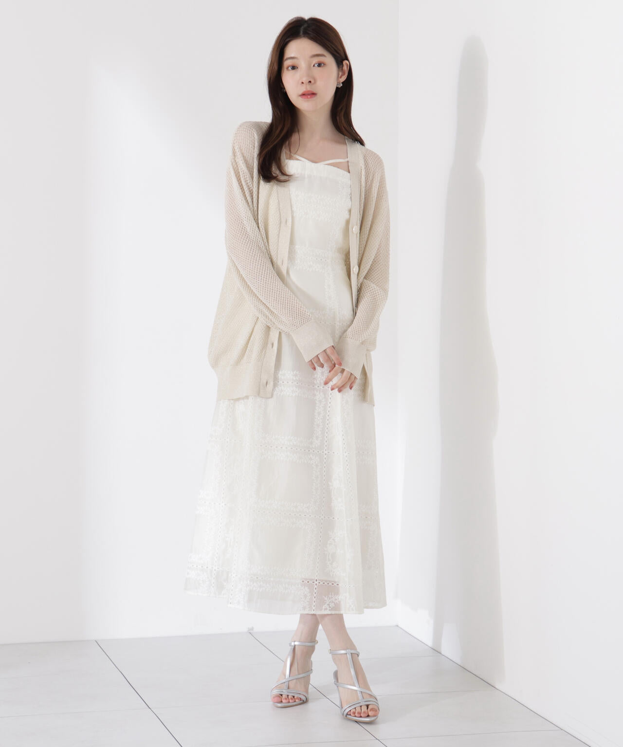 シアーパネルレースワンピース