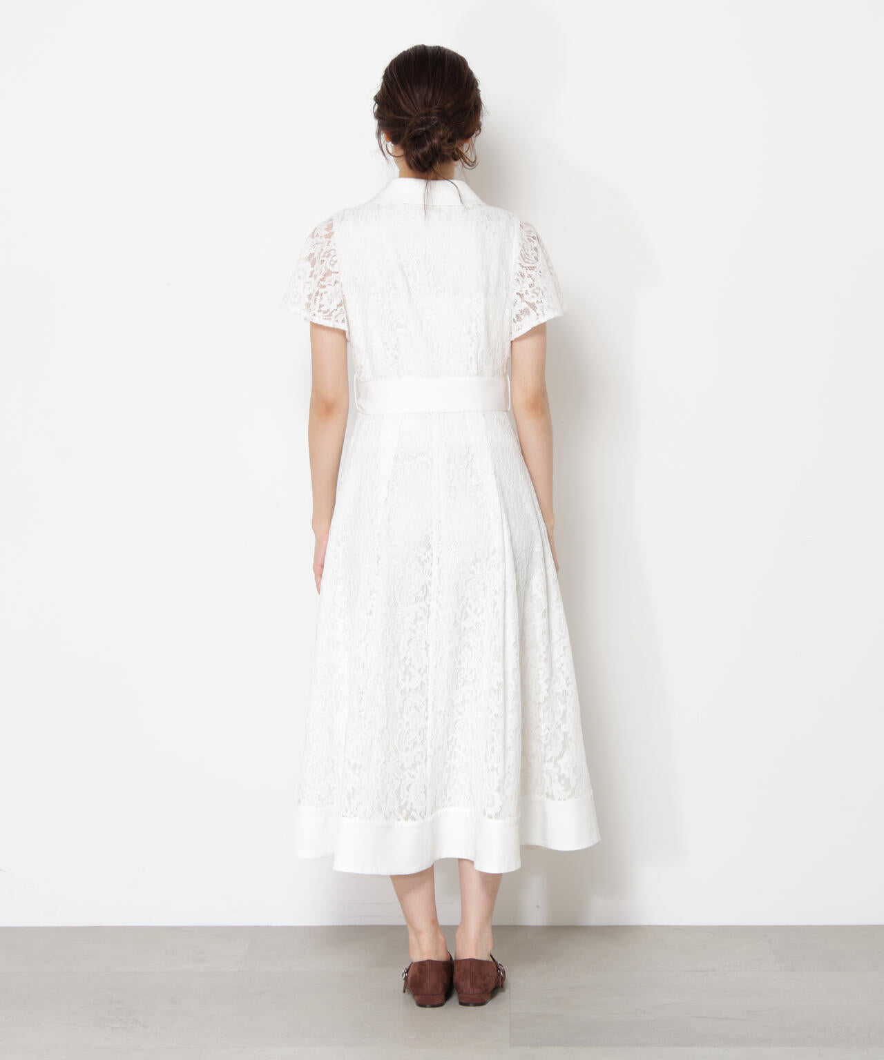 レースシャツワンピース