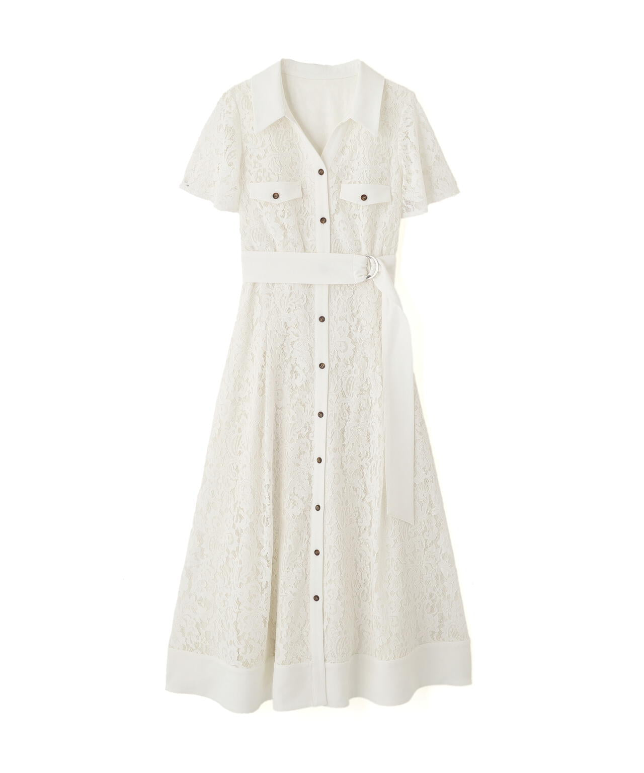 レースシャツワンピース