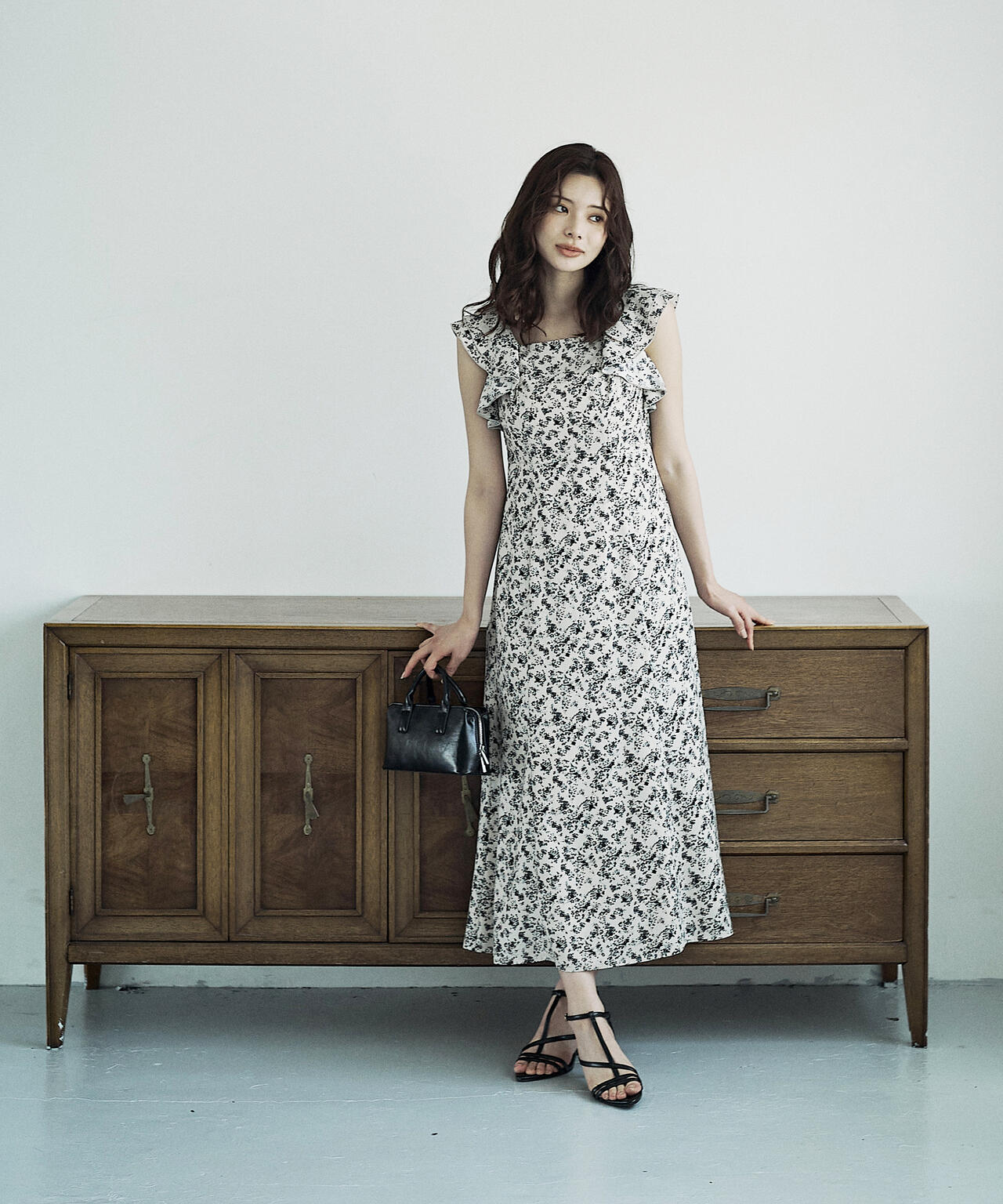 小花柄レディワンピース