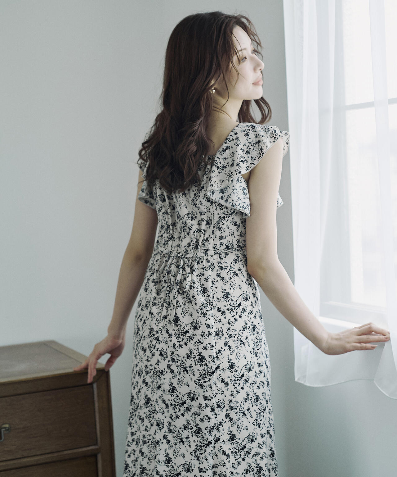 小花柄レディワンピース