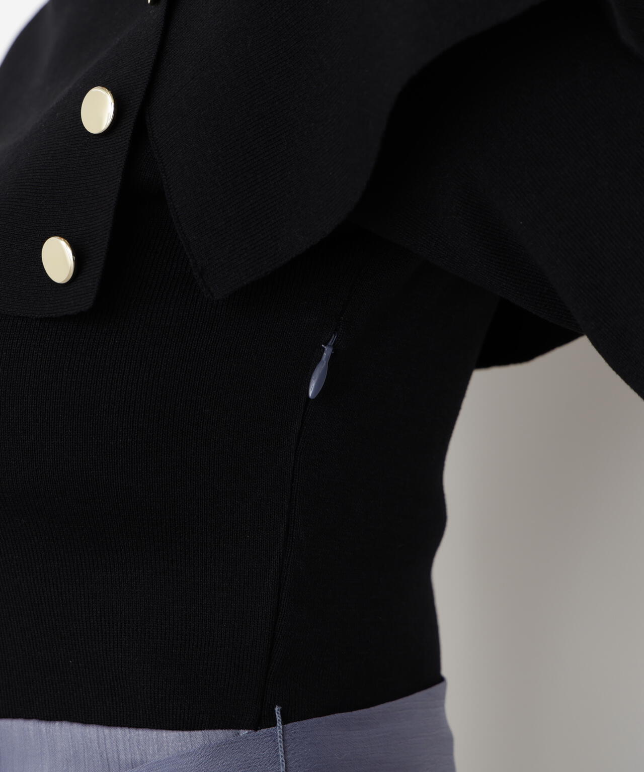 ケープ風ニットドッキングワンピース