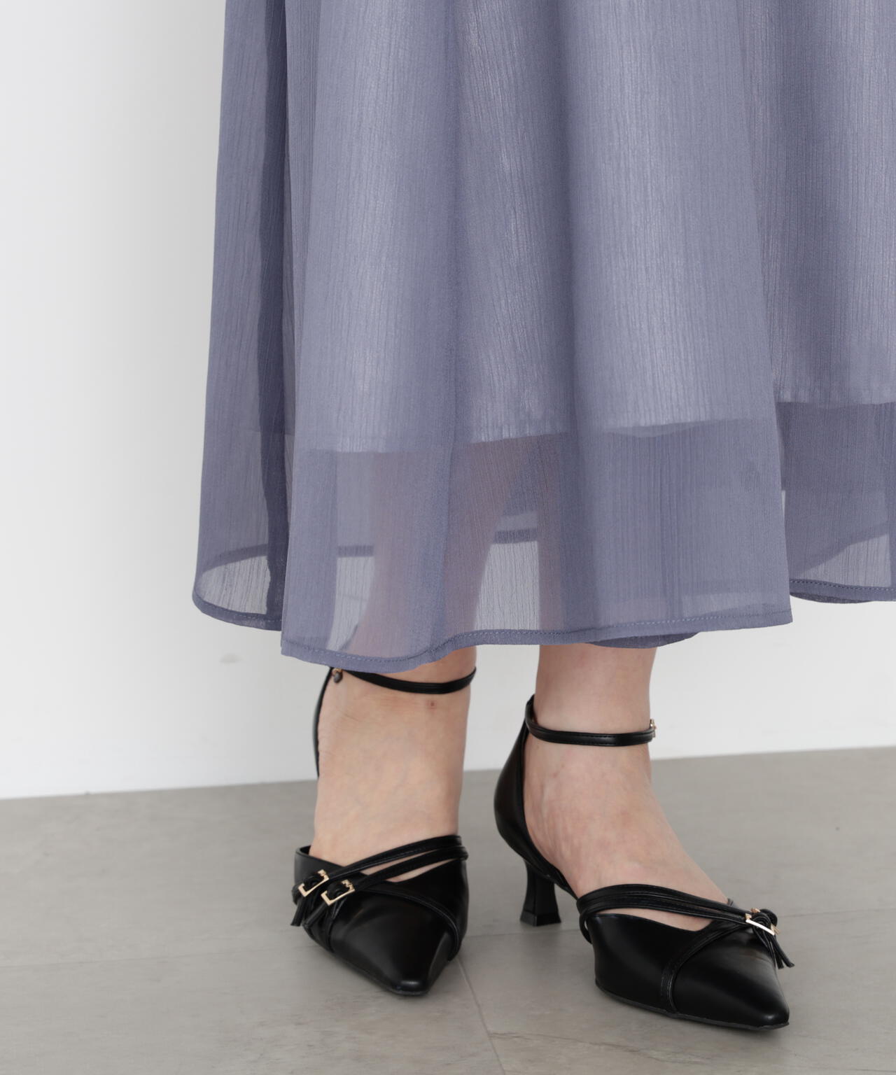 ケープ風ニットドッキングワンピース