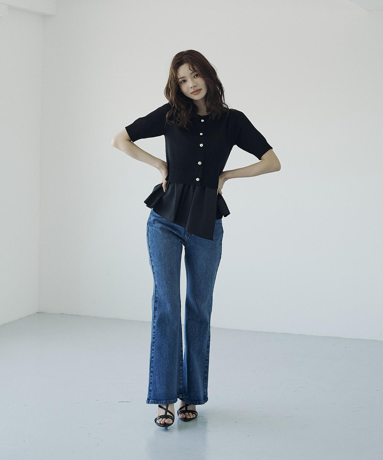 レイヤード風ニットセットアップ