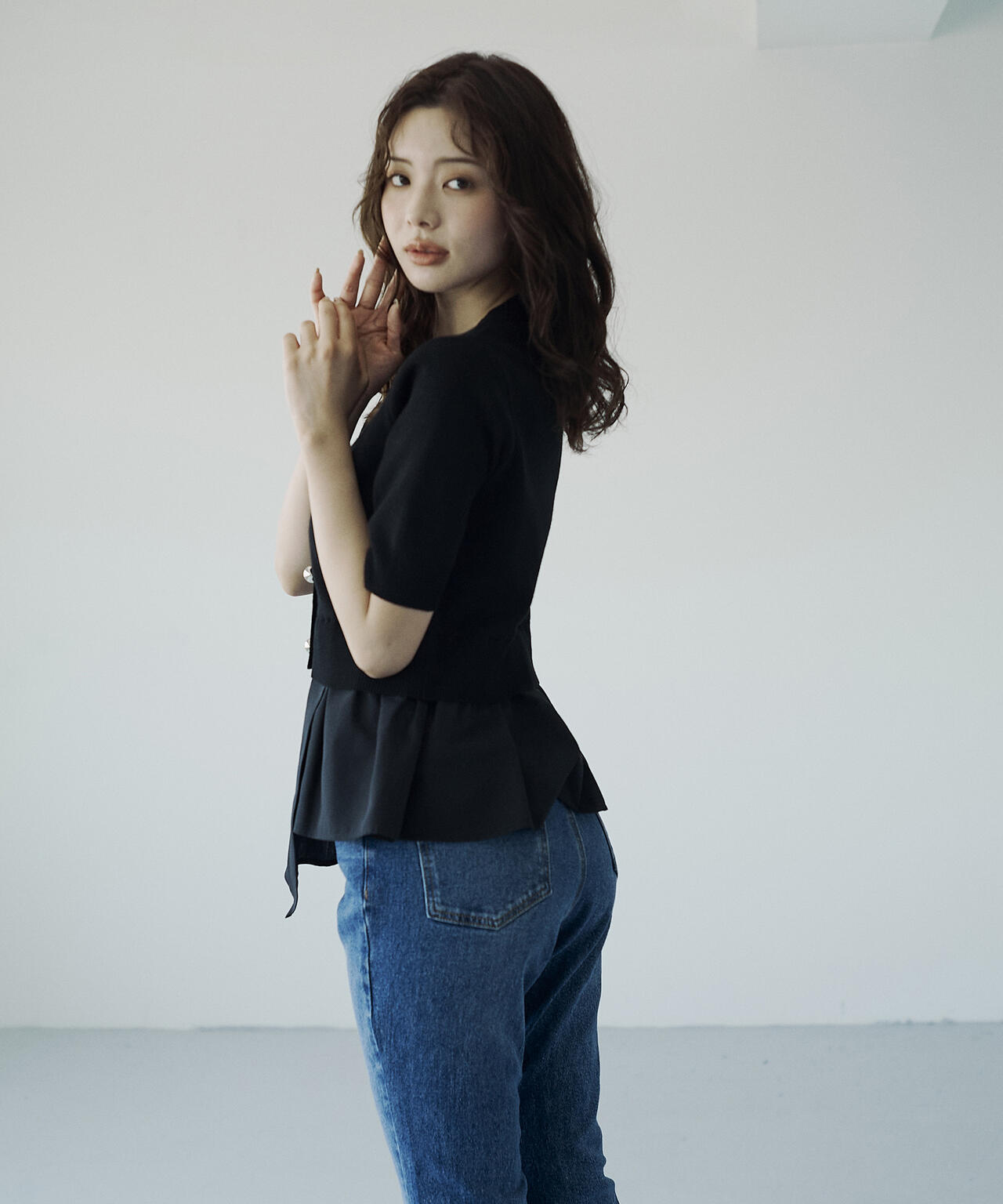 レイヤード風ニットセットアップ