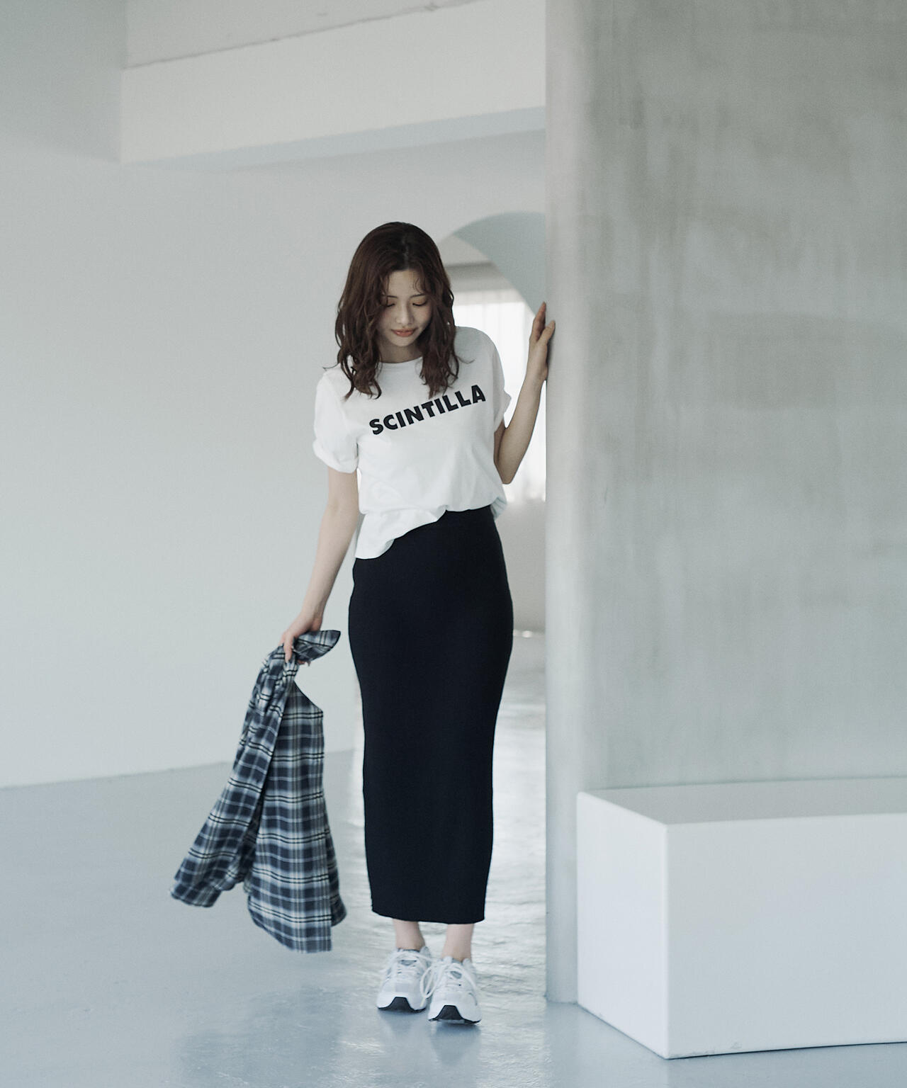 レイヤード風ニットセットアップ