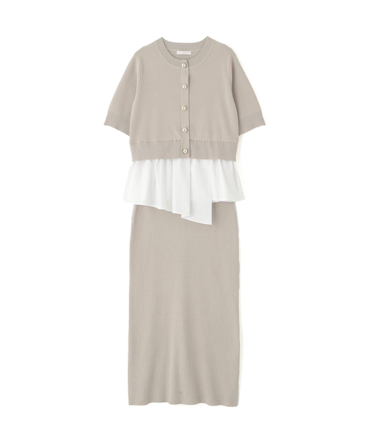 レイヤード風ニットセットアップ