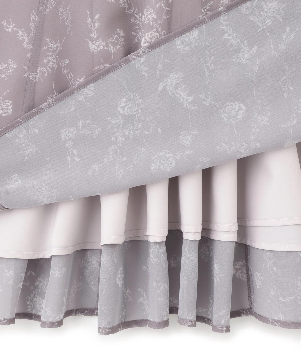 ラッフルフリルフラワーワンピース