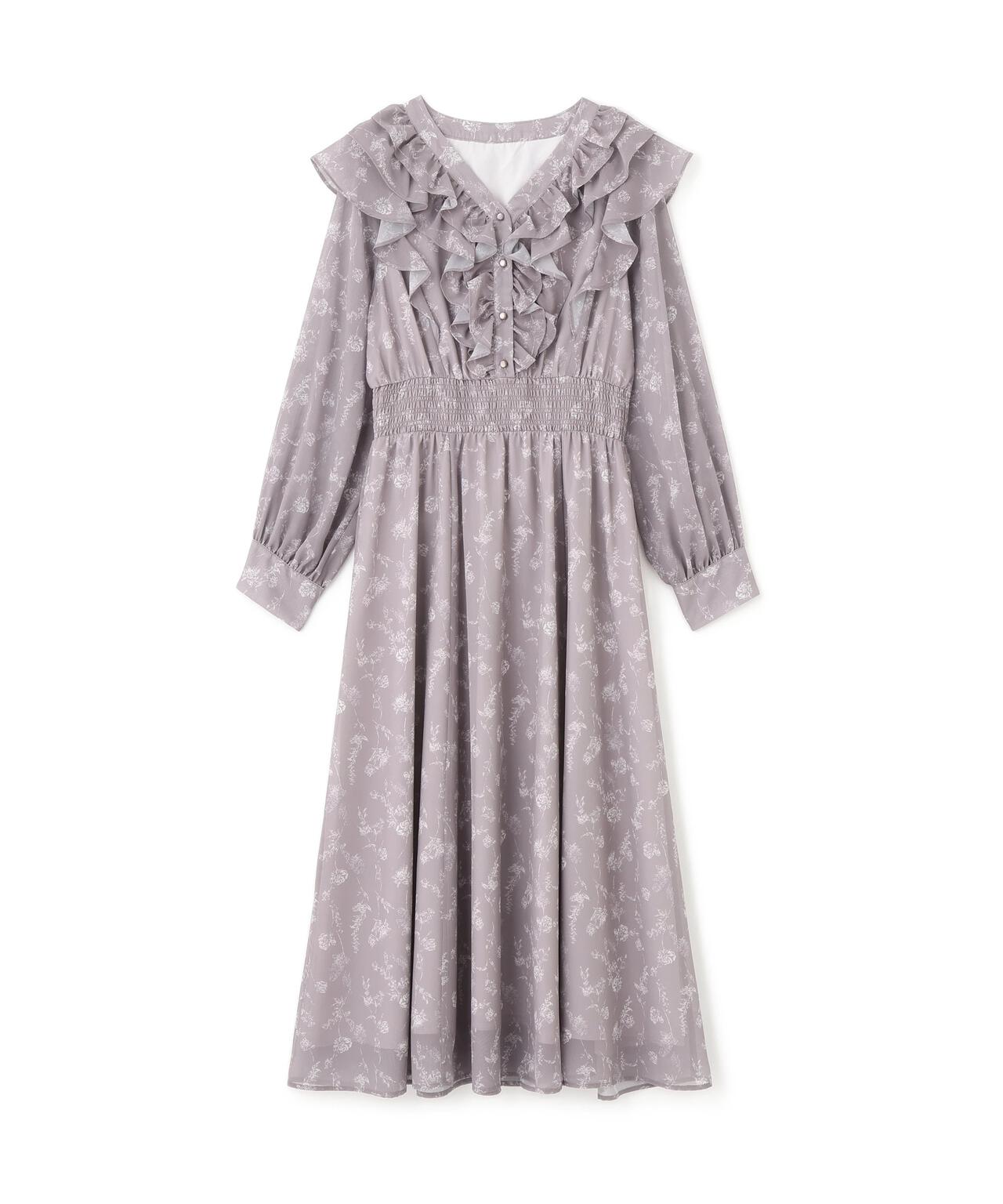 ラッフルフリルフラワーワンピース