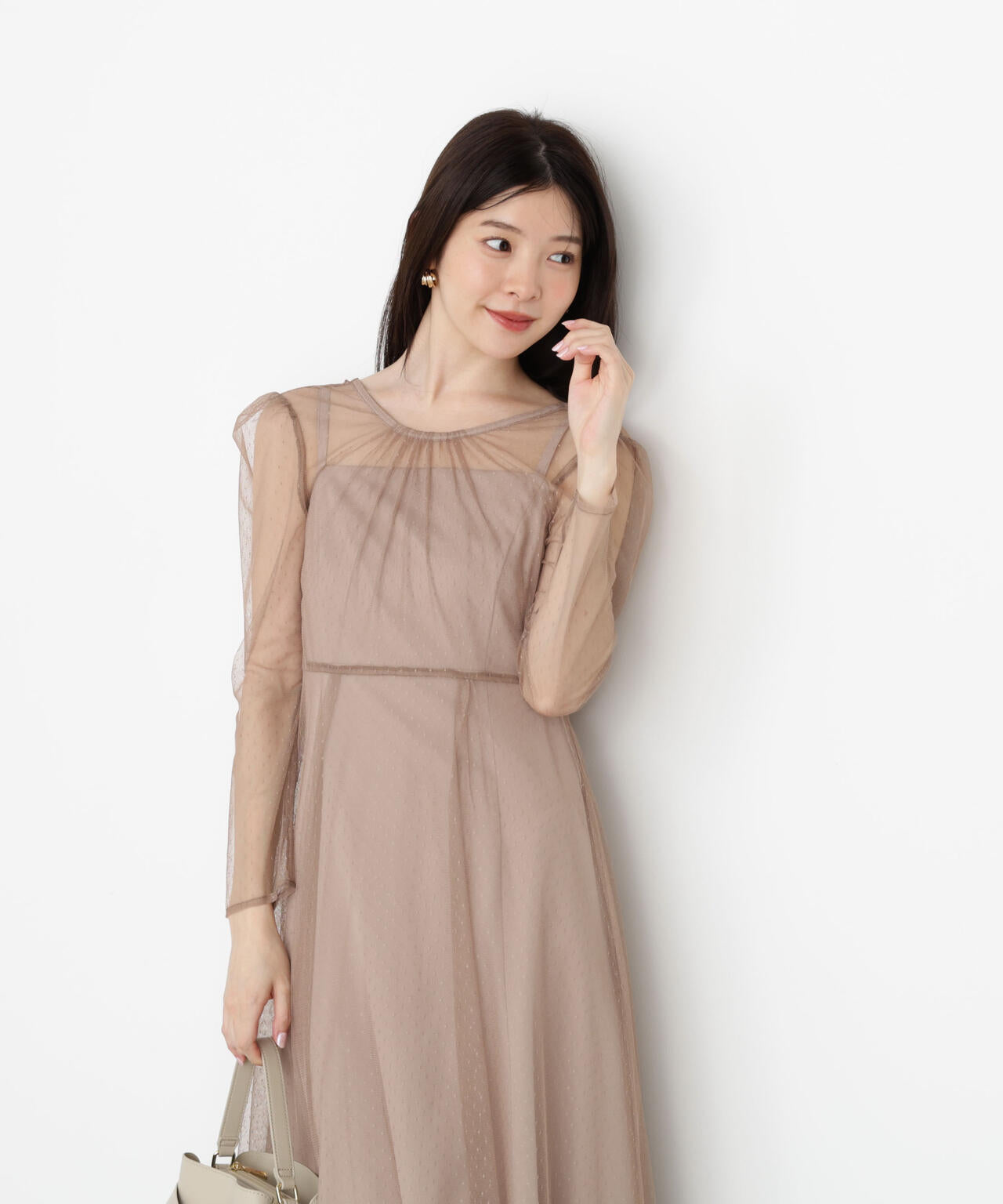 <藤田みりあさんコラボ>キャミ付きチュールワンピース