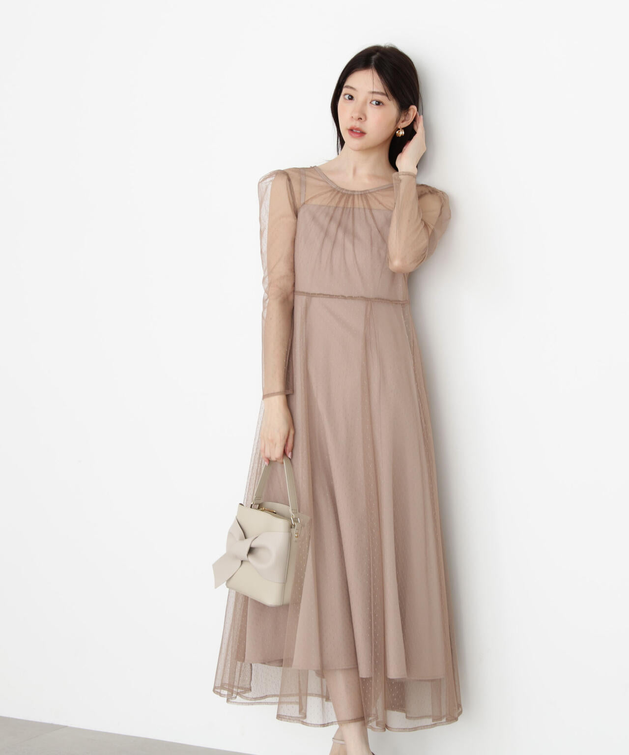 <藤田みりあさんコラボ>キャミ付きチュールワンピース