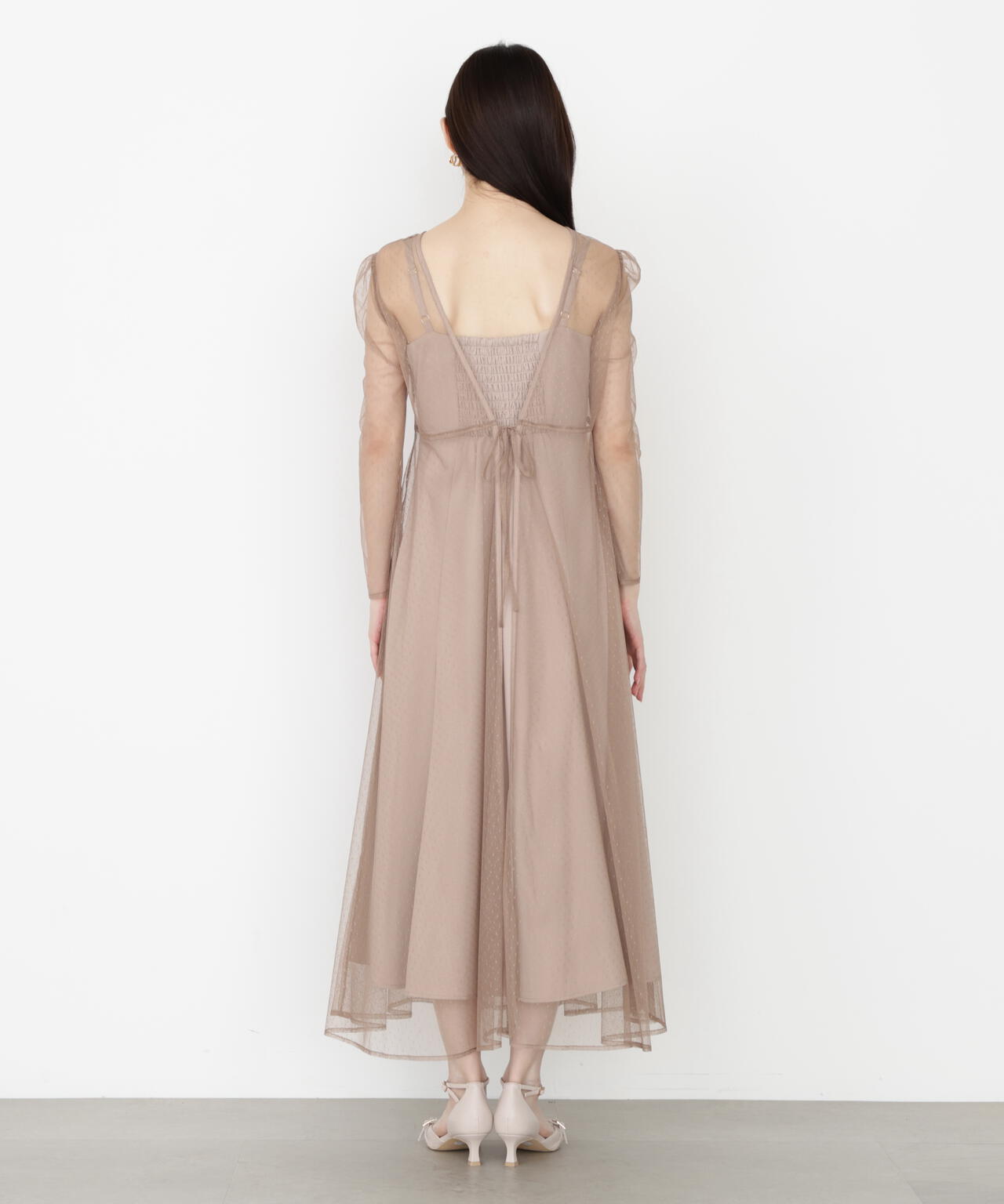 キャミ付きチュールワンピース