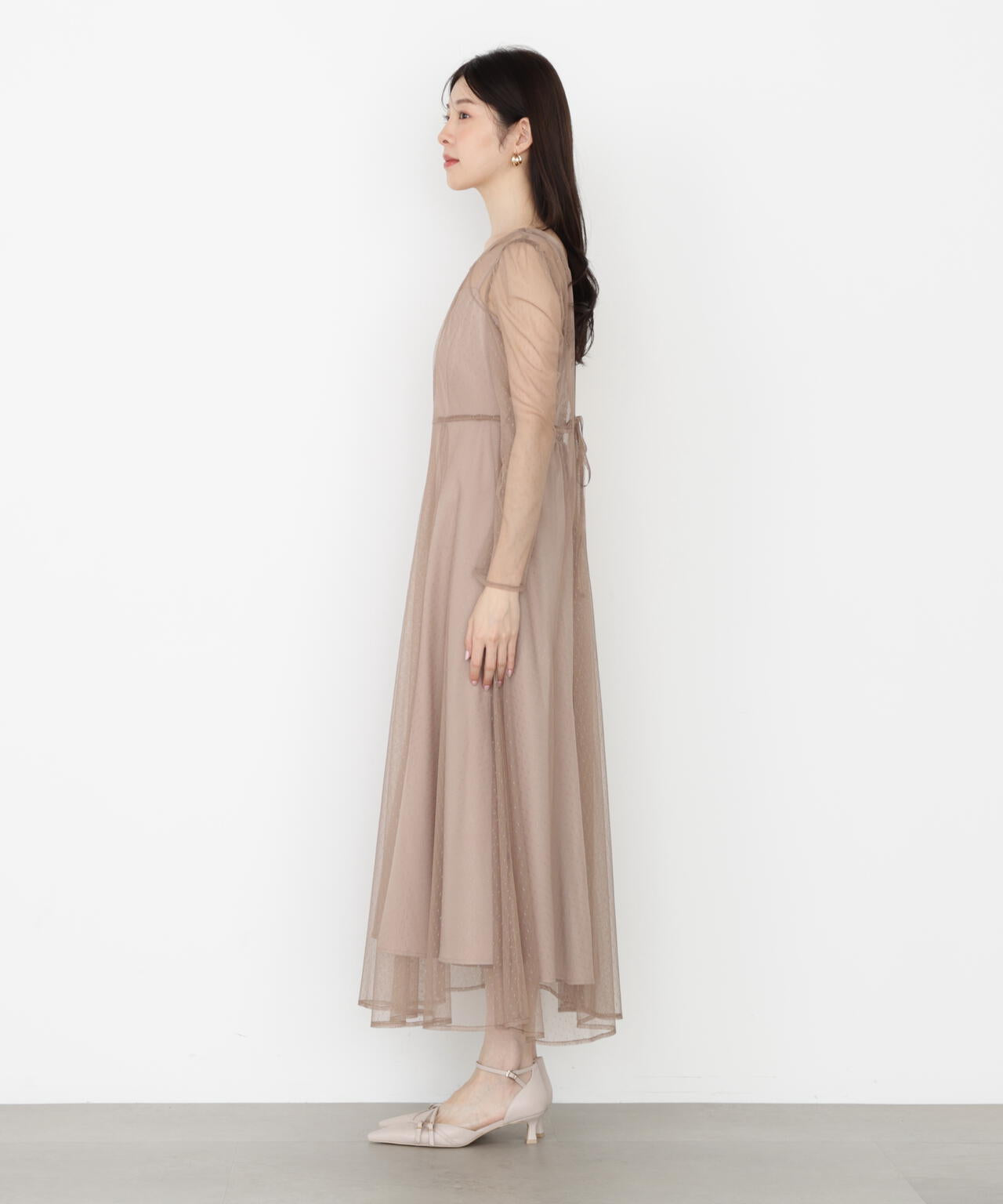 <藤田みりあさんコラボ>キャミ付きチュールワンピース