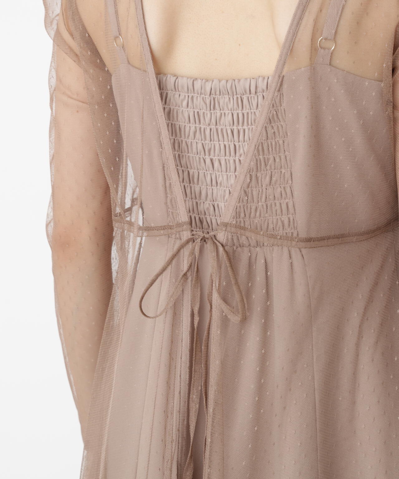 キャミ付きチュールワンピース