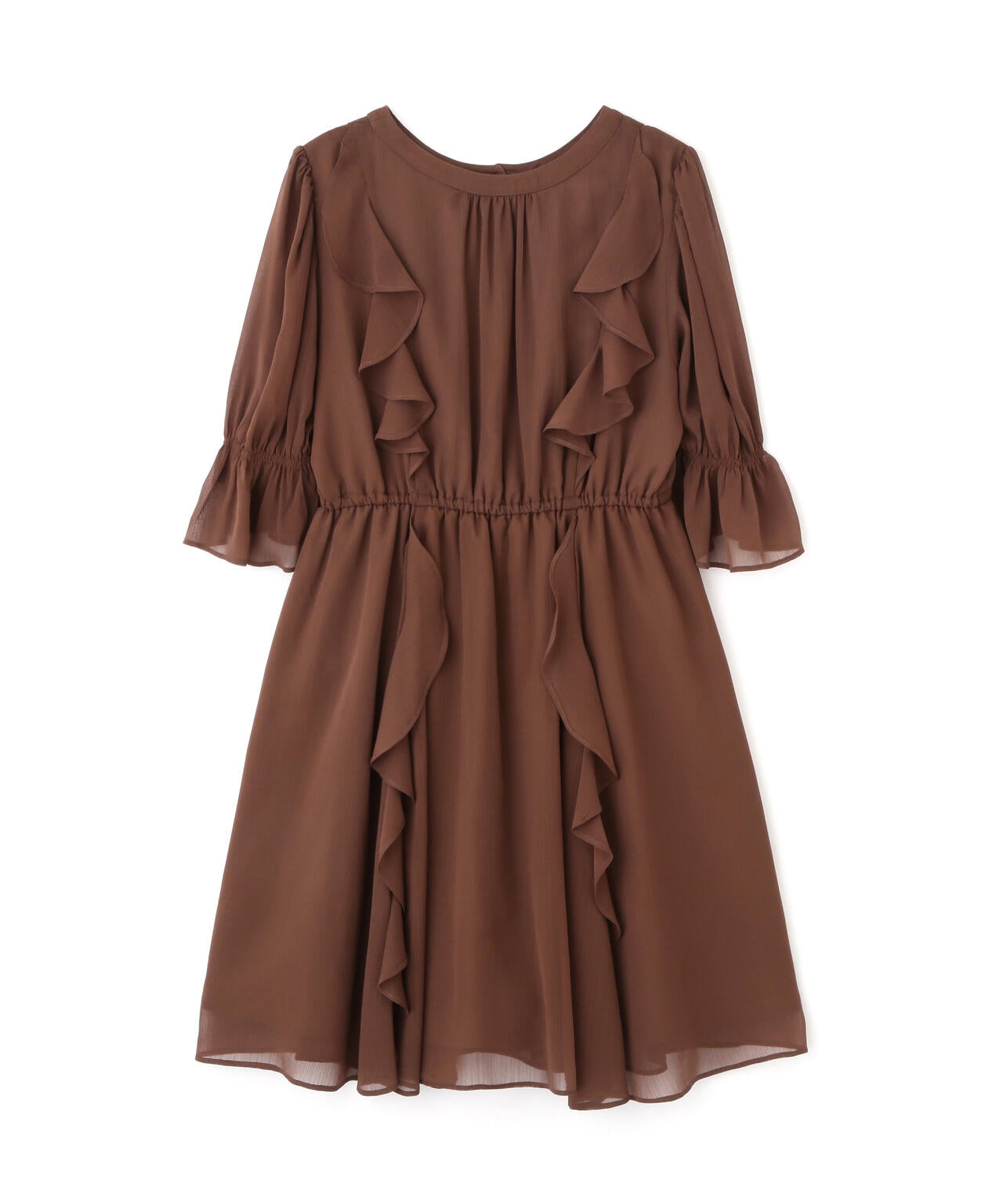 《EDIT COLOGNE》フリル楊柳ミニワンピース