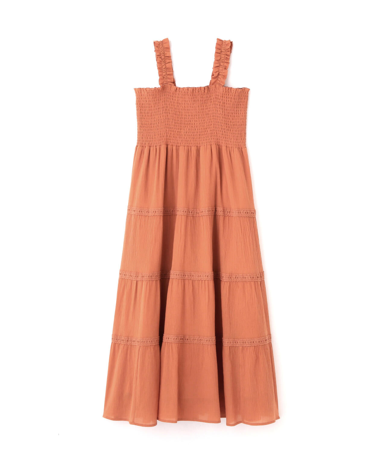 《EDIT COLOGNE》レース付きティアードワンピース