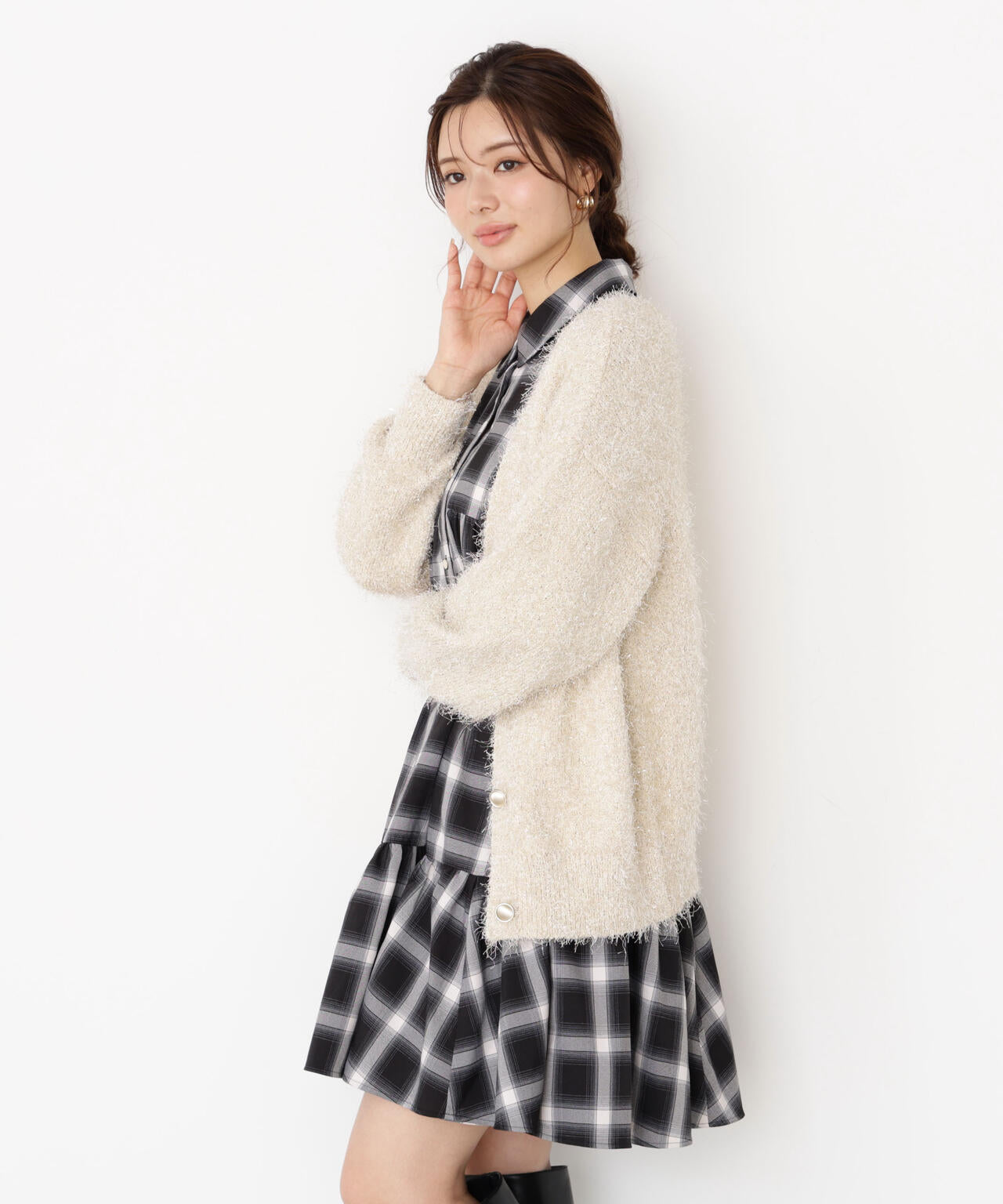 《EDIT COLOGNE》<ウォッシャブル>ティアードシャツミニワンピース【official site・一部店舗限定】